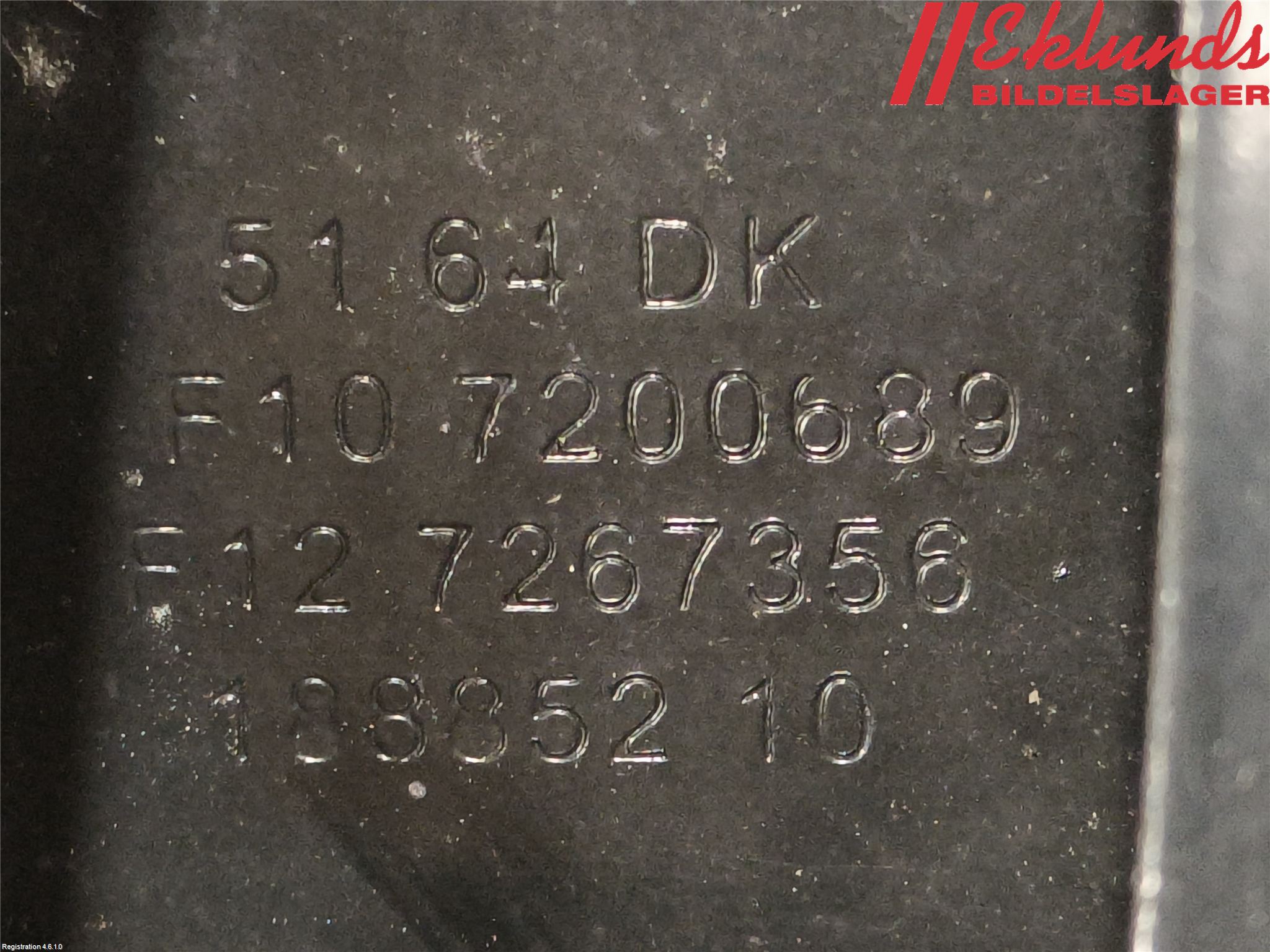 BMW 5 F10/F11/F18 09-17 Frontplåt