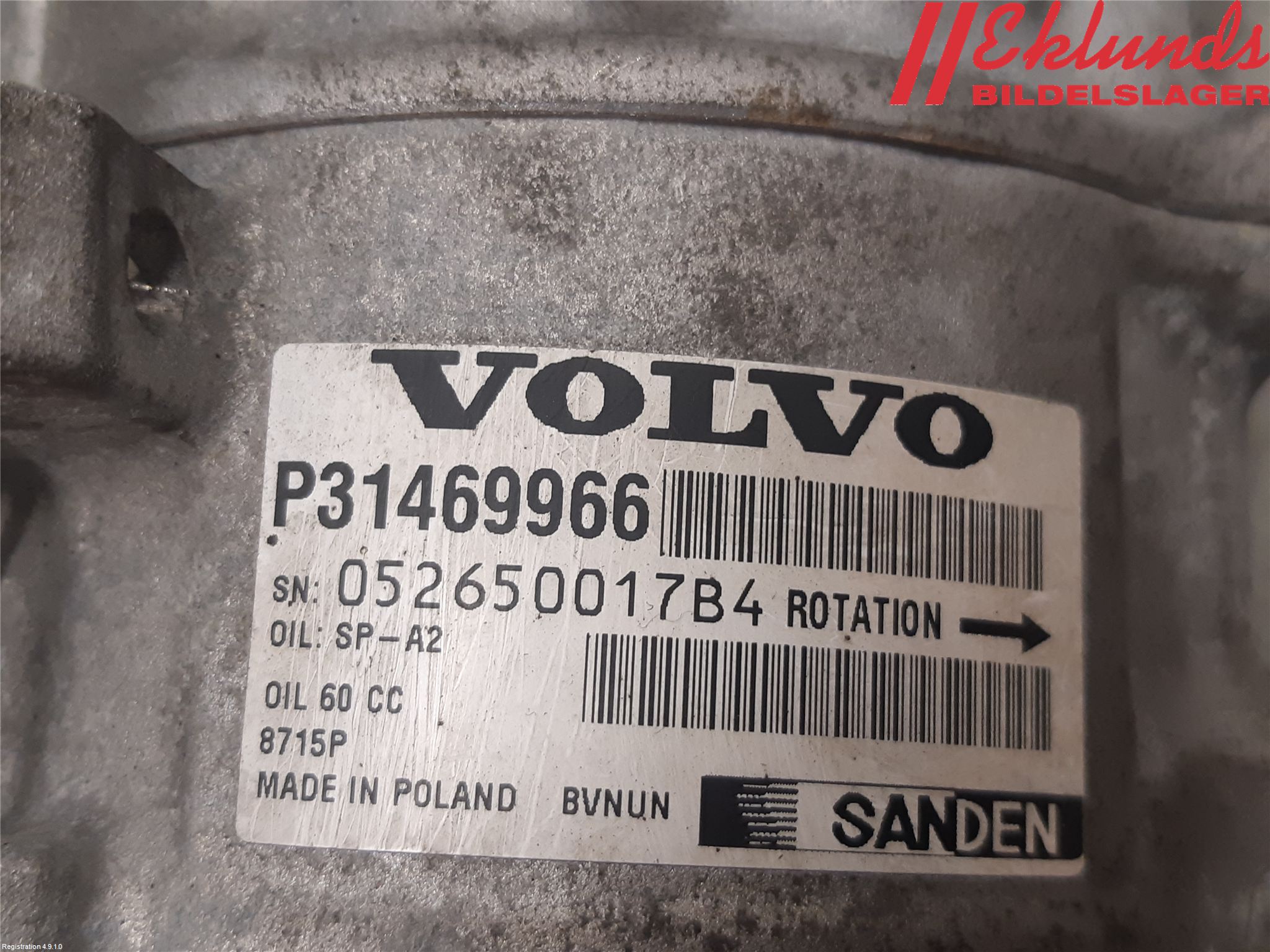 Volvo V40 CROSS COUNTRY 13-19 Ac Kompressor