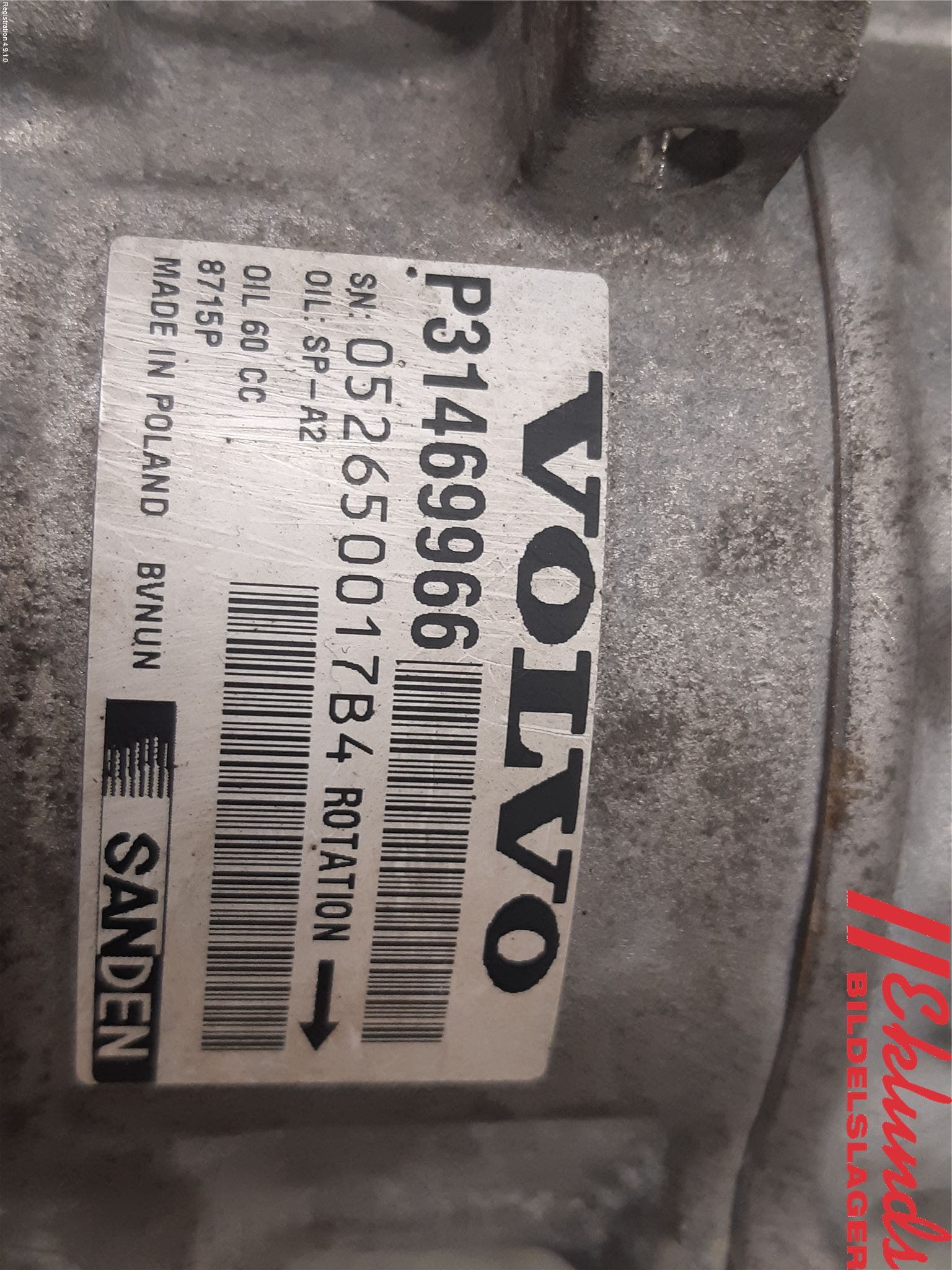 Volvo V40 CROSS COUNTRY 13-19 Ac Kompressor