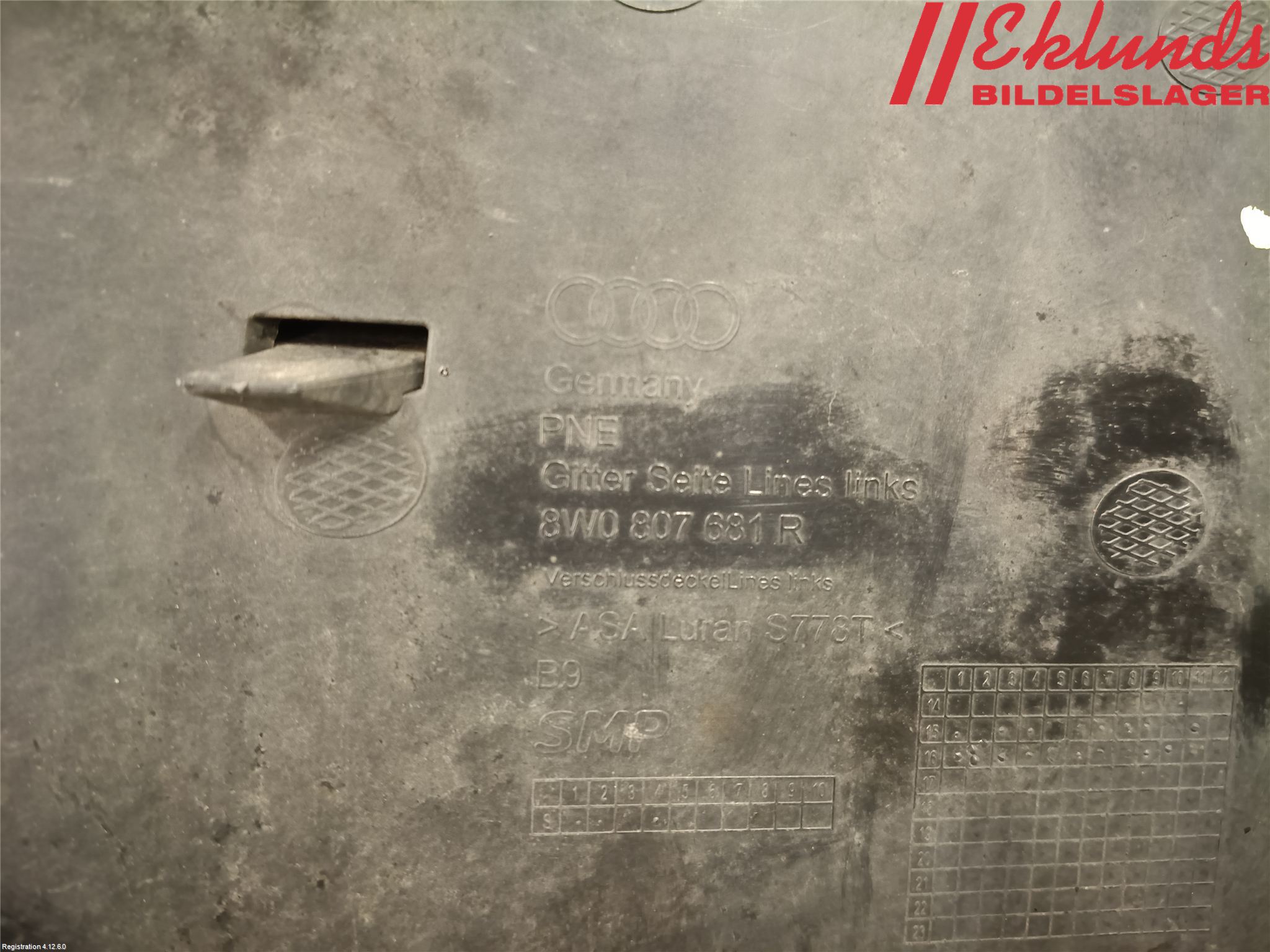 Audi A4/S4 B9 16-19 Stöt Utfyllnad-List-Grill