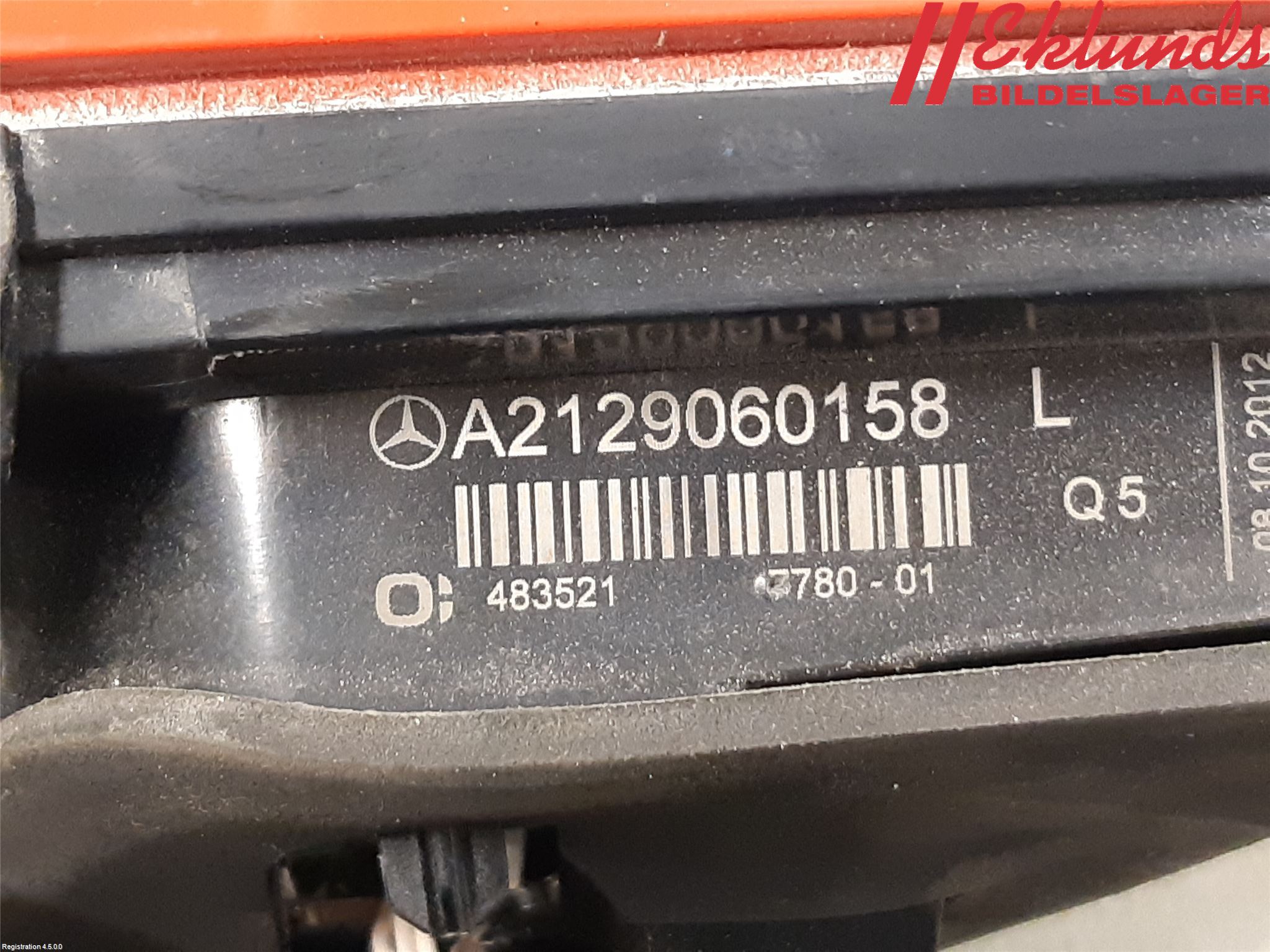 Mercedes-Benz MB E-KLASS (W212) 09-16 Bakljus Lucka Vä
