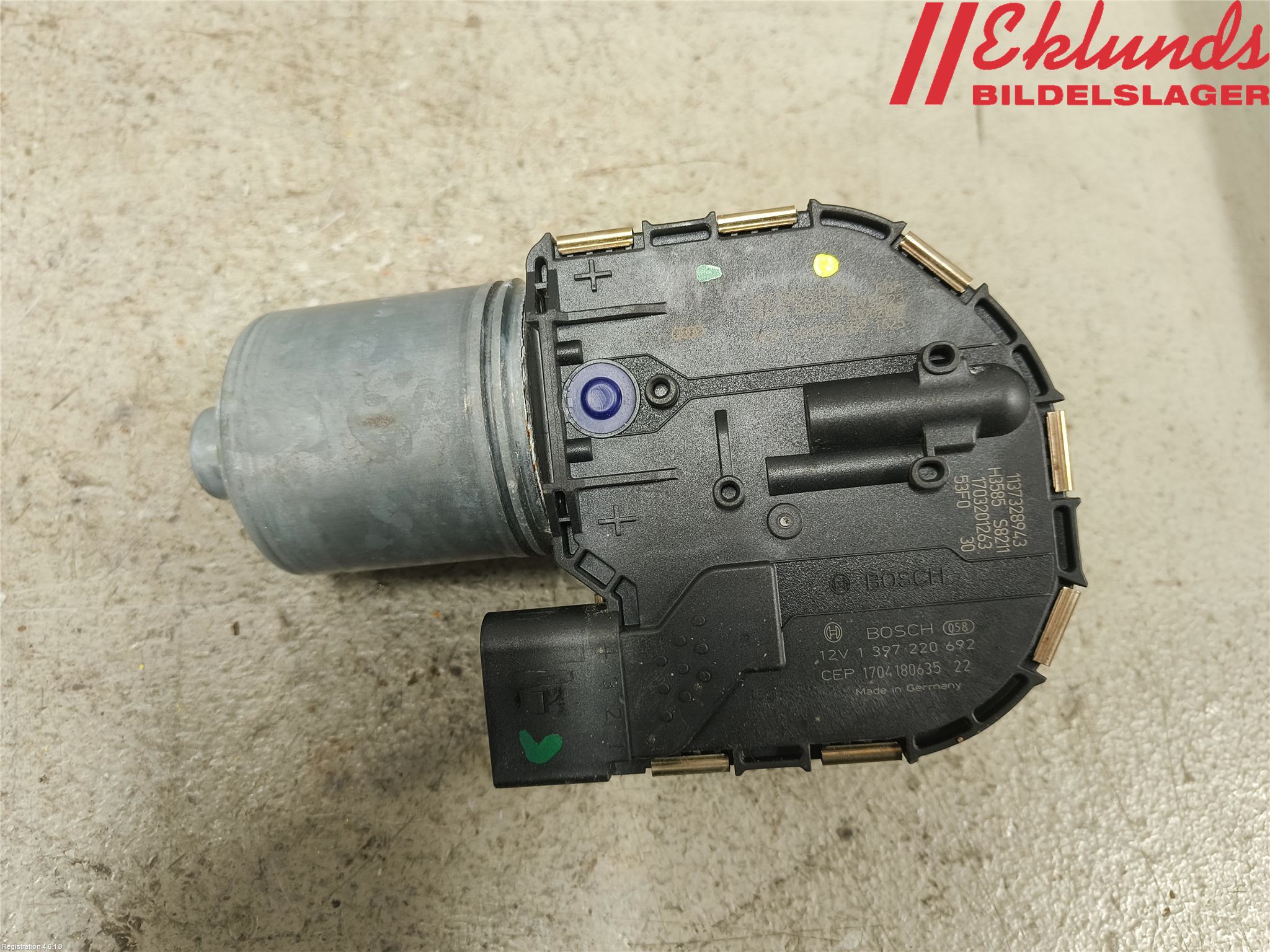 Audi A3/S3 8V 13-20 Torkarmotor Vindruta