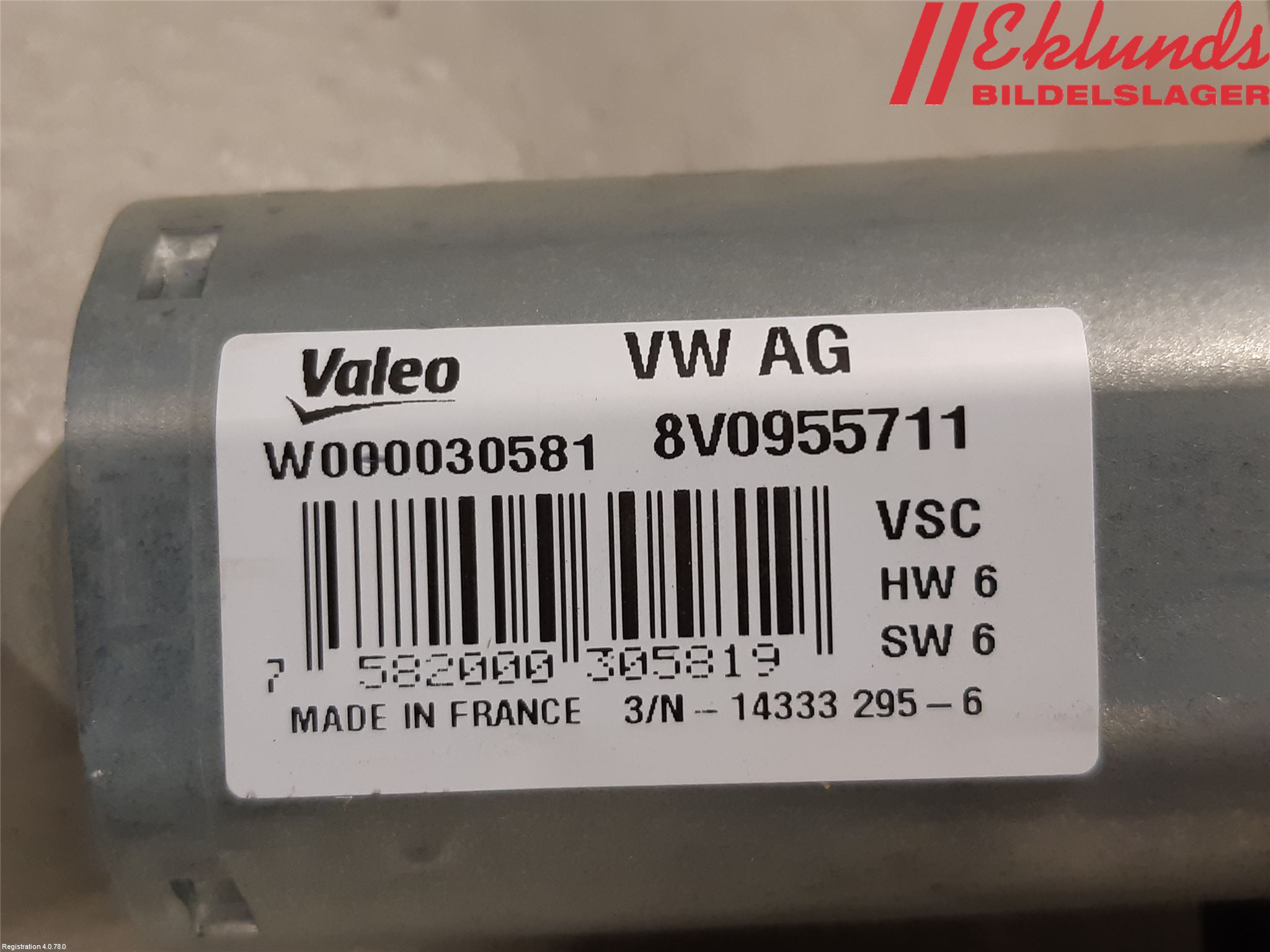Audi Q2/SQ2 17- Torkarmotor Baklucka