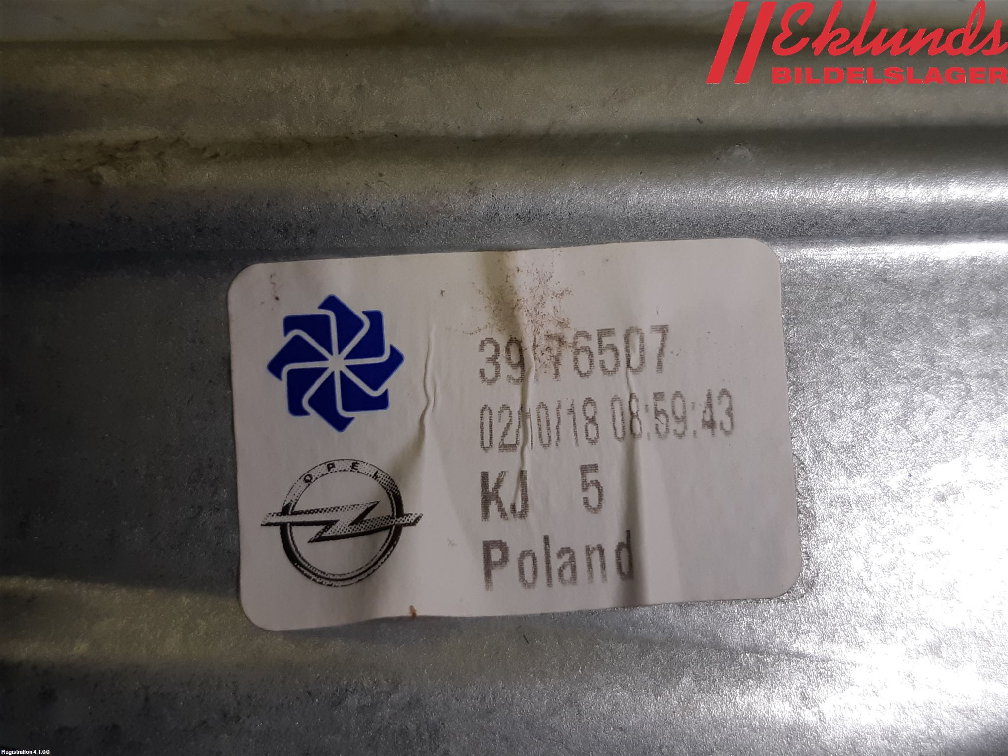 Opel INSIGNIA 17- Fönsterhiss El Kompl