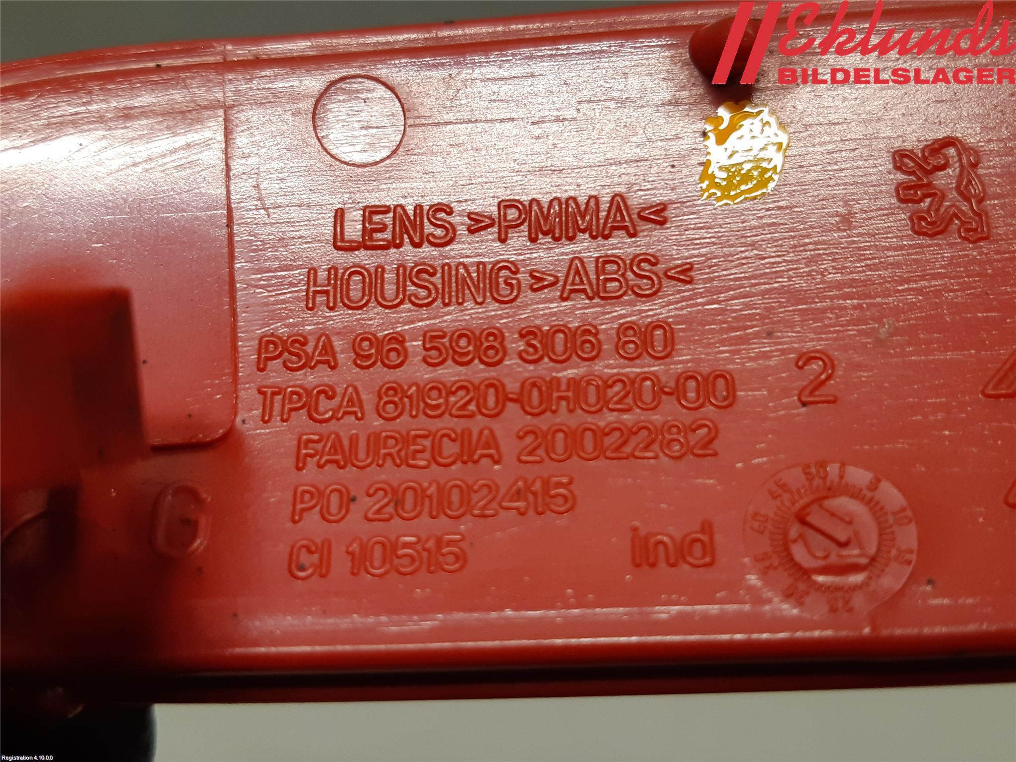 Peugeot EXPERT 07-14 Dimljus/Reflex Bak