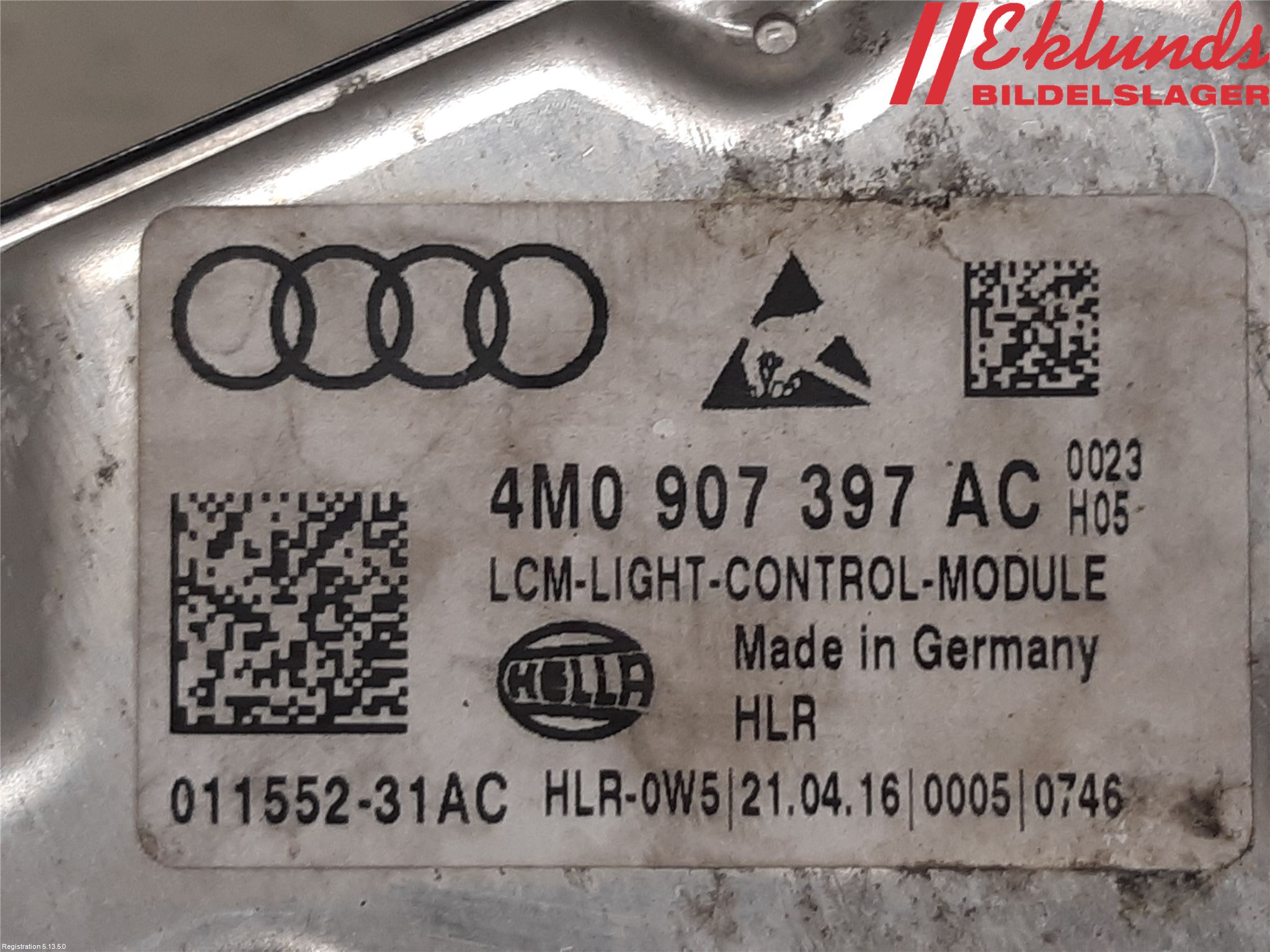 Audi A4/S4 B9 16-19 Styrenhet Strålkastare