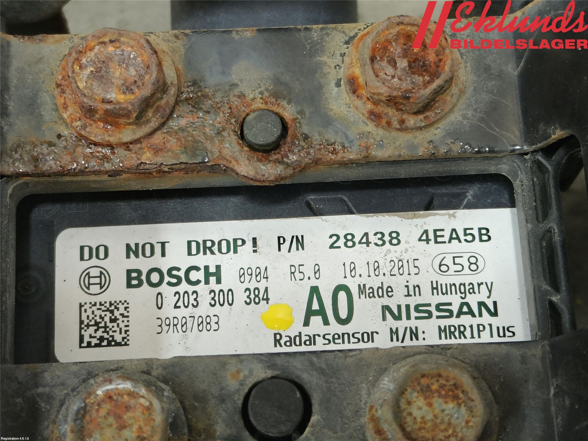 Nissan QASHQAI 14-17 Sensor Aktivt Kollisionsskydd