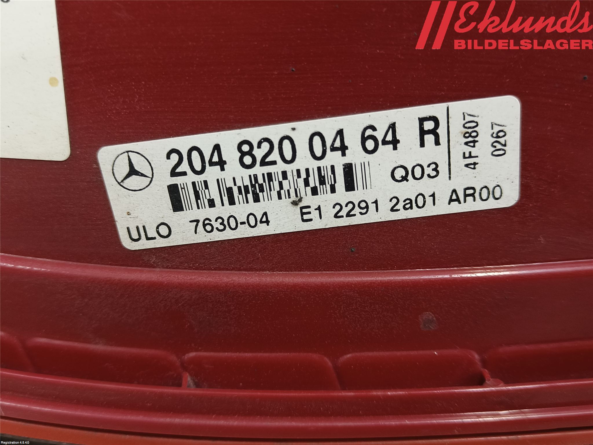 Mercedes-Benz MB C-KLASS (W204) 07-15 Bakljus Höger