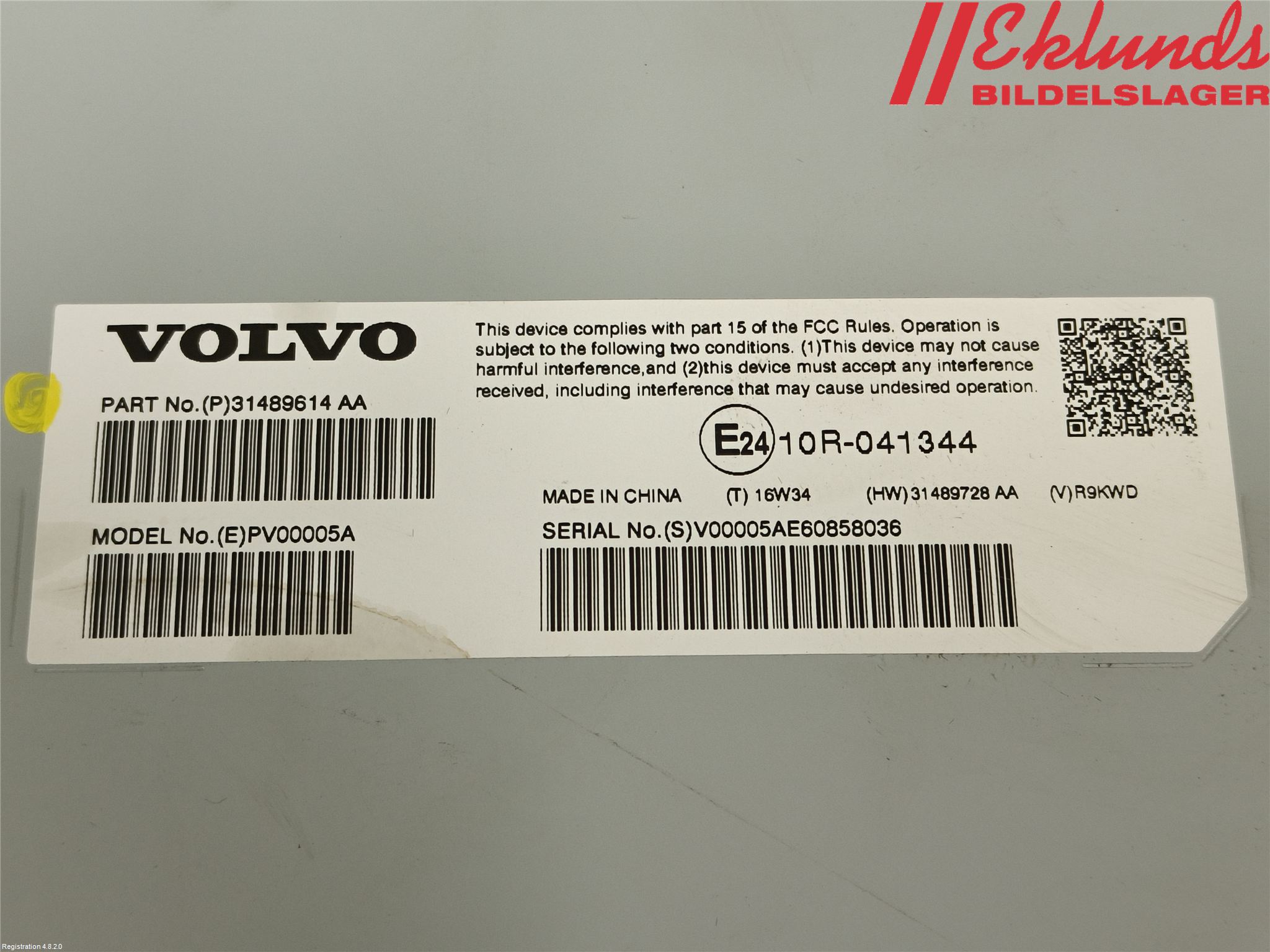 Volvo XC90/RECHARGE 16- Radio-Stereo Förstärkare