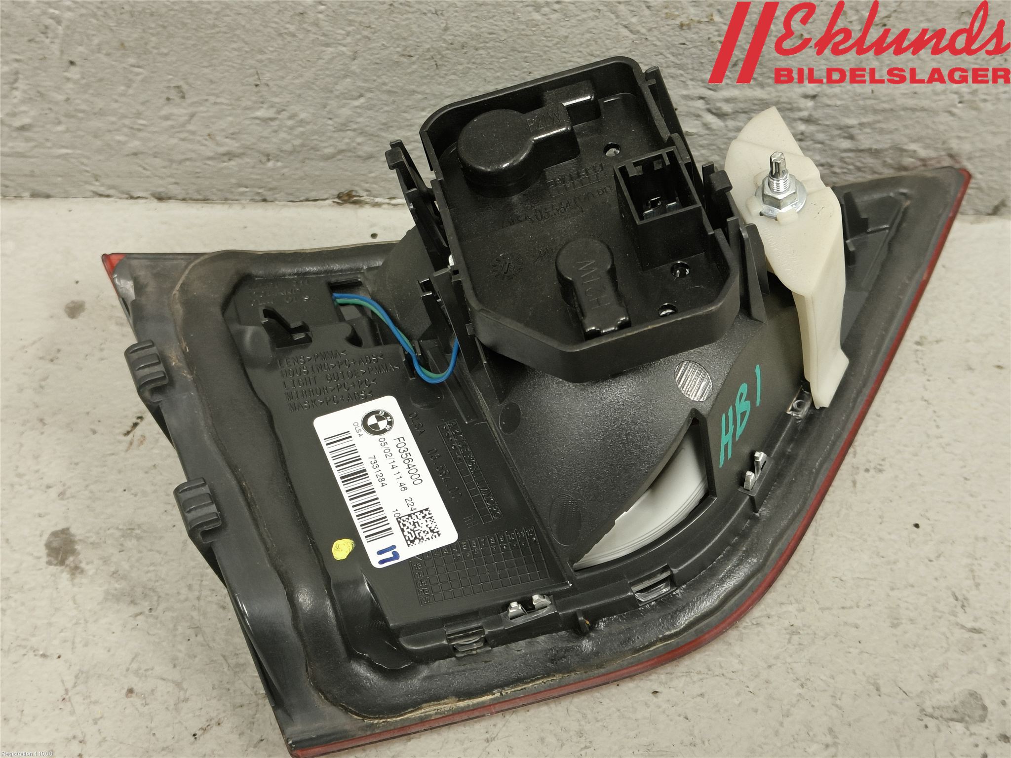 BMW X4 F26 14-18 Bakljus Lucka Hö