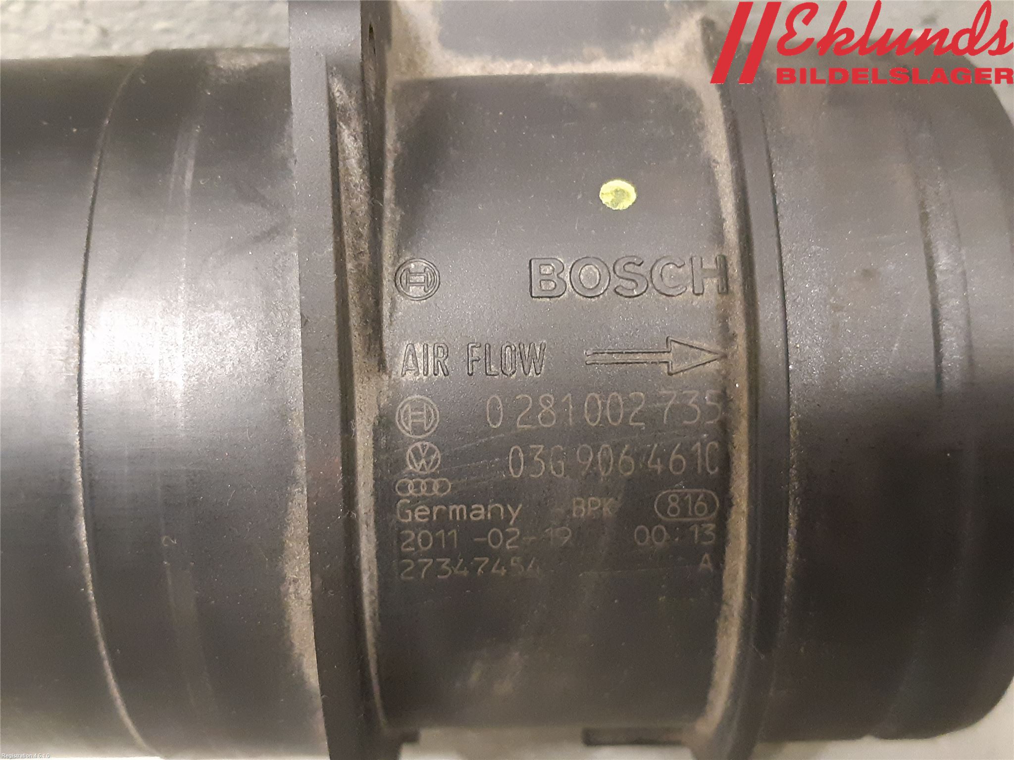 Audi A4/S4 08-11 Injluftmassamätare