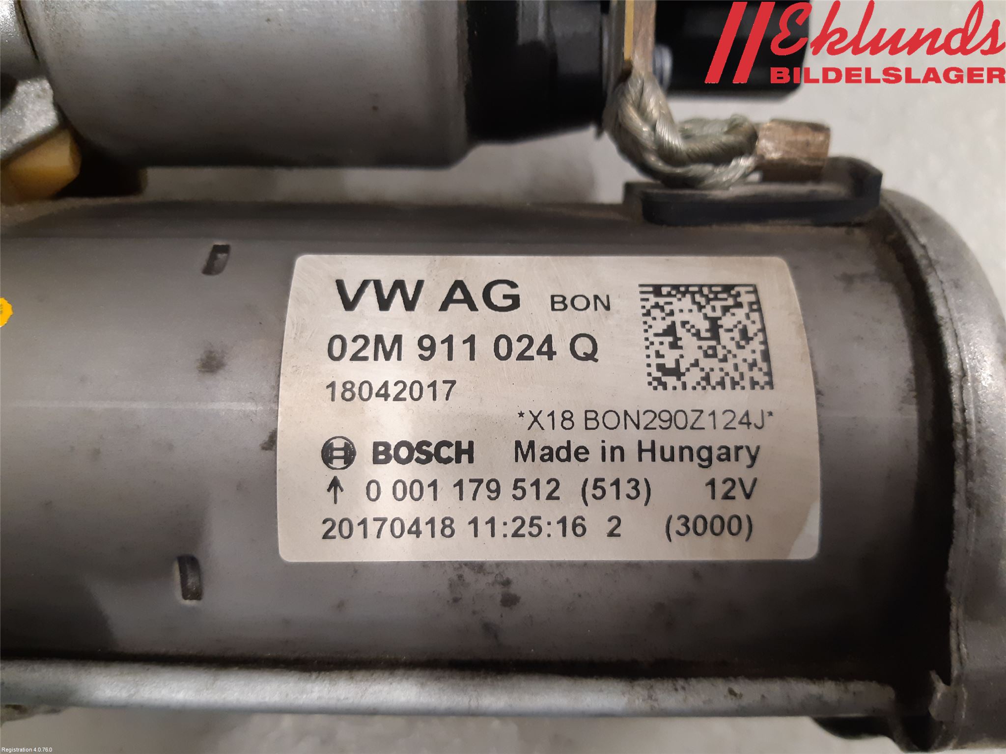 Volkswagen VW POLO 10-17 Startmotor