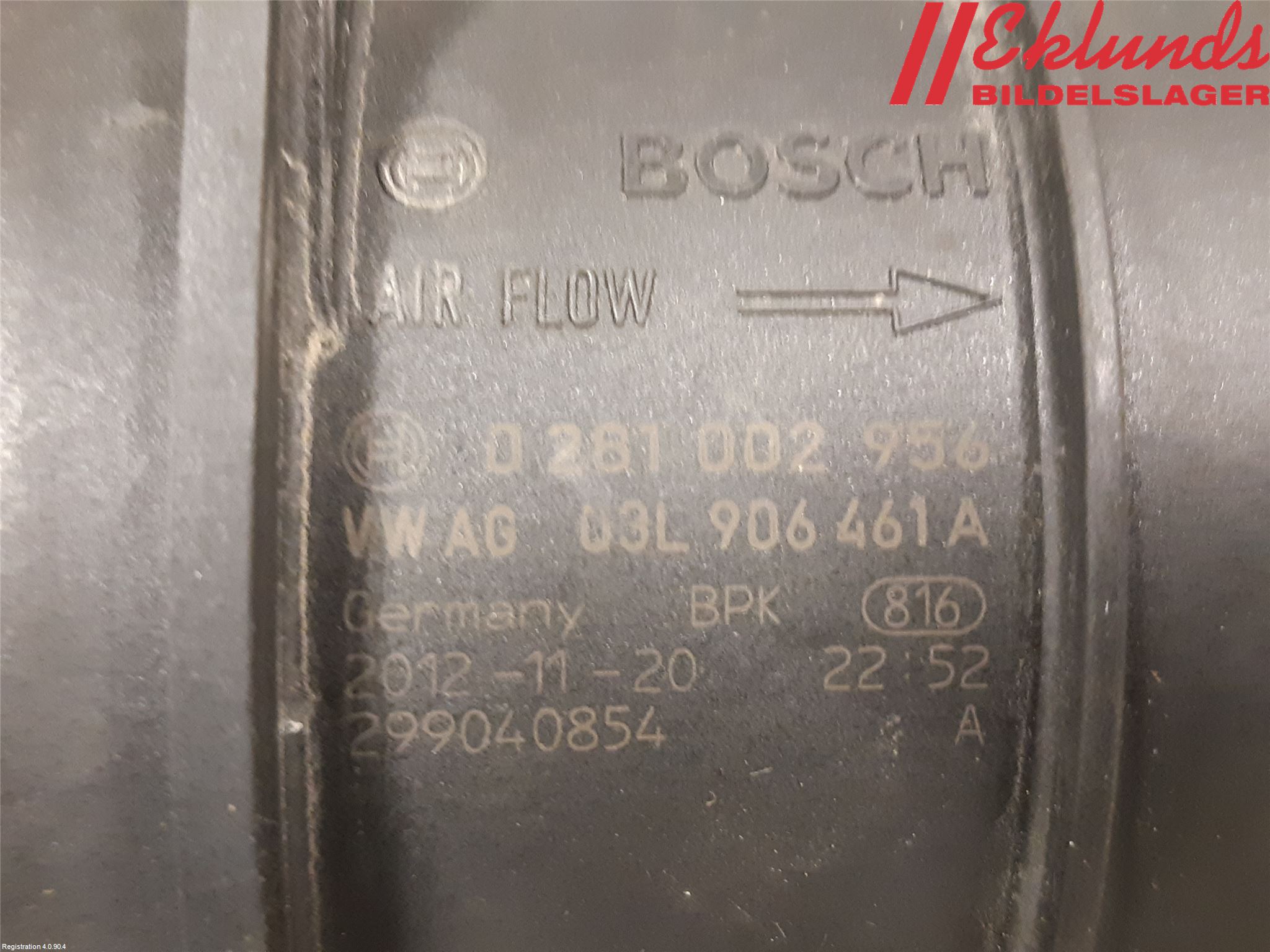 Volkswagen VW PASSAT 11-14 Injluftmassamätare