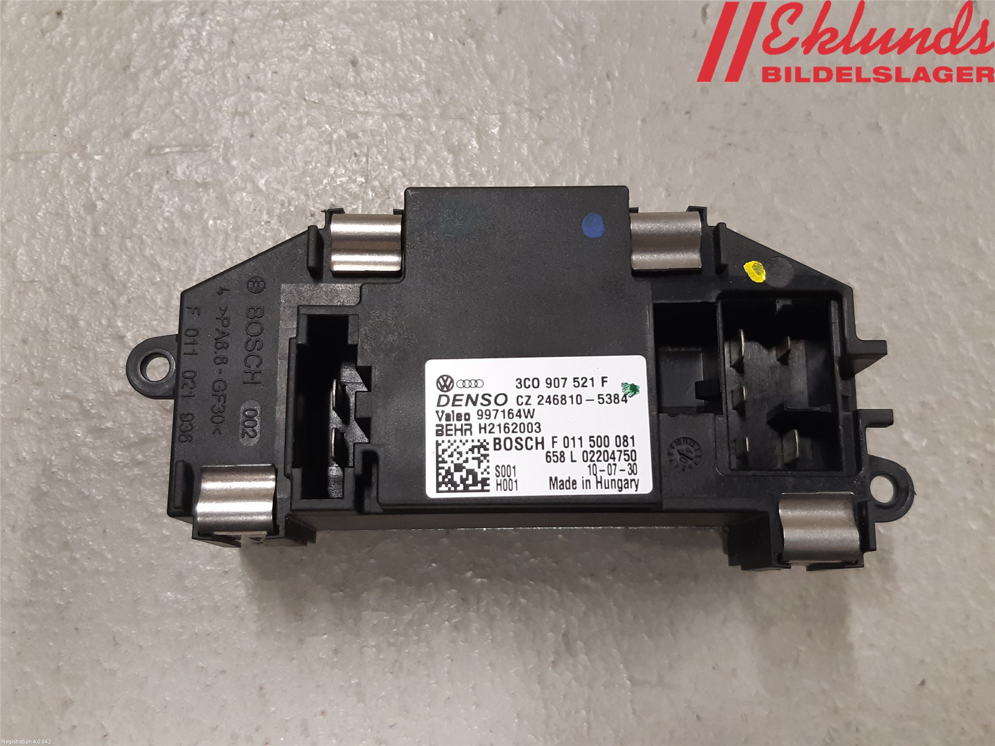 Volkswagen VW TOURAN 10-15 Värmefläktsmotstånd