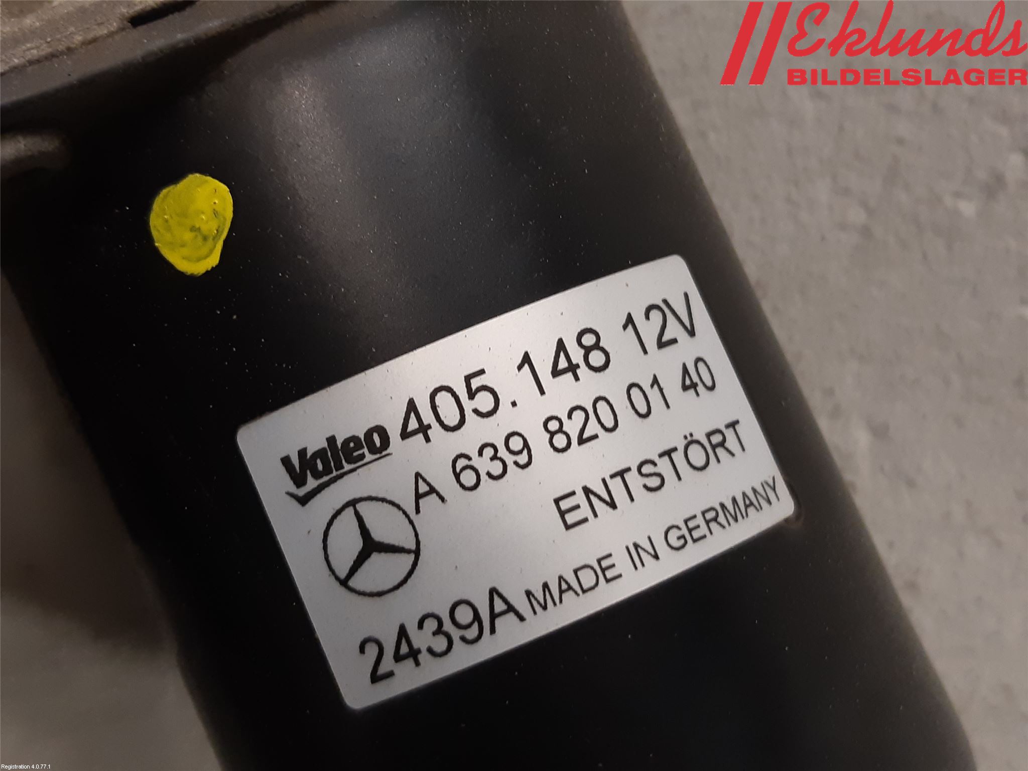 Mercedes-Benz MB VITO/VIANO (W639) 04-14 Torkarmotor Vindruta