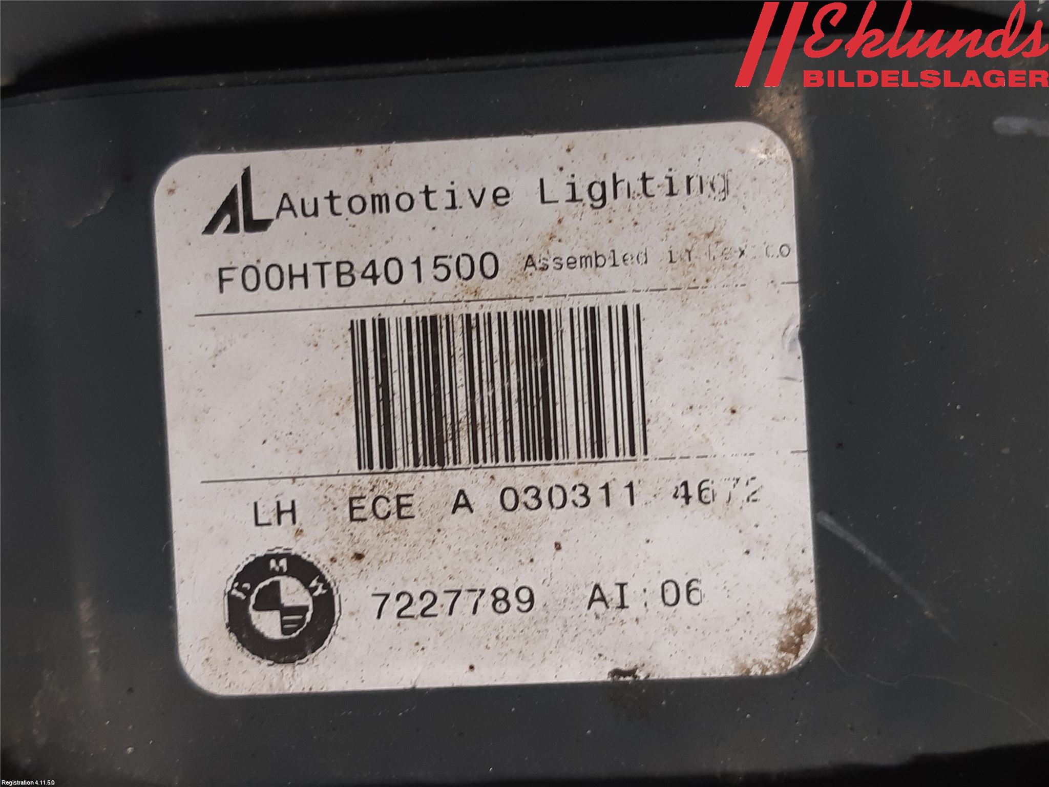 BMW X5 E70 07-13 Bakljus Vänster