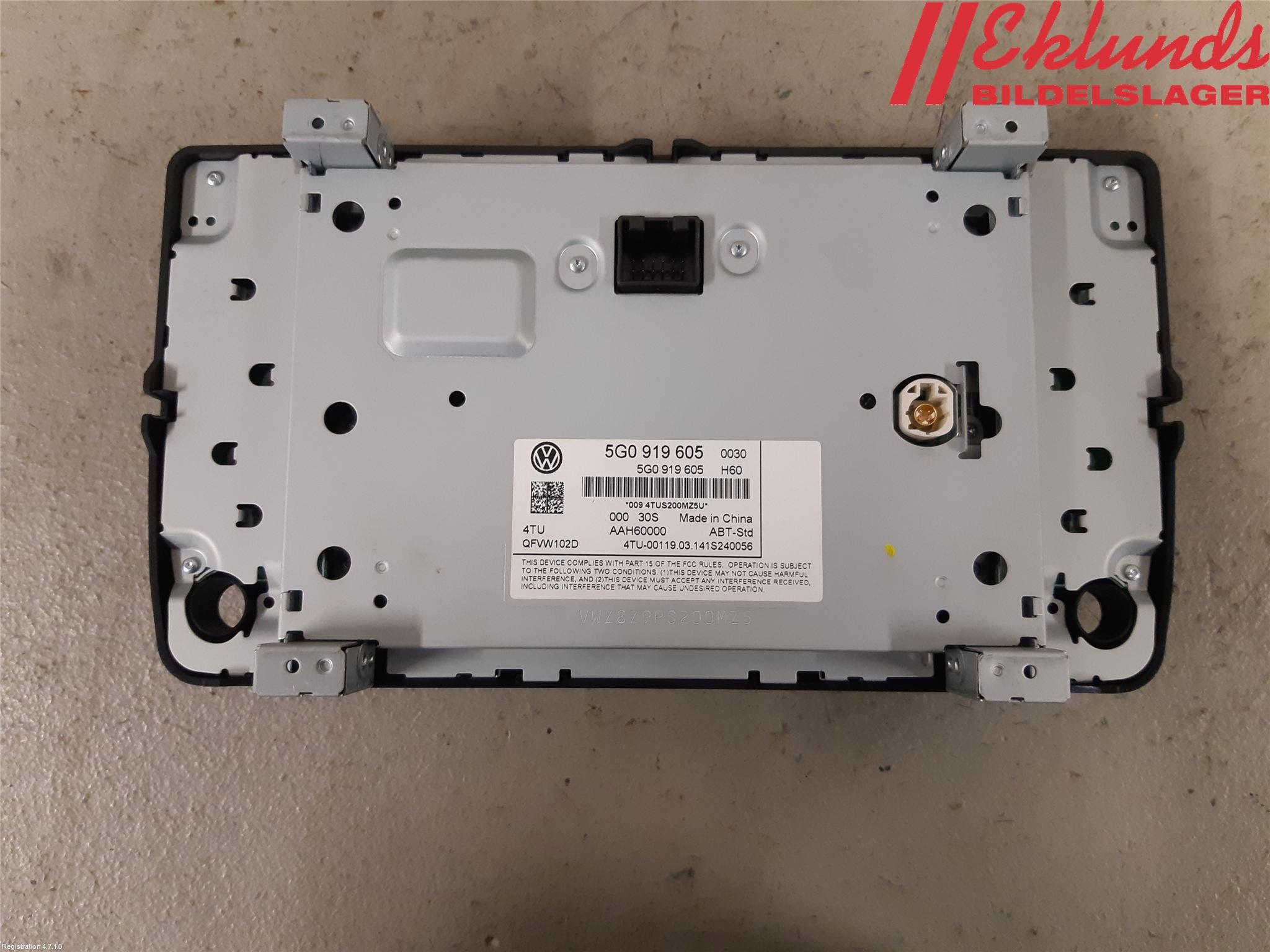 Volkswagen VW GOLF / E-GOLF VII 13-20 Cd Radio - Multimediapanel