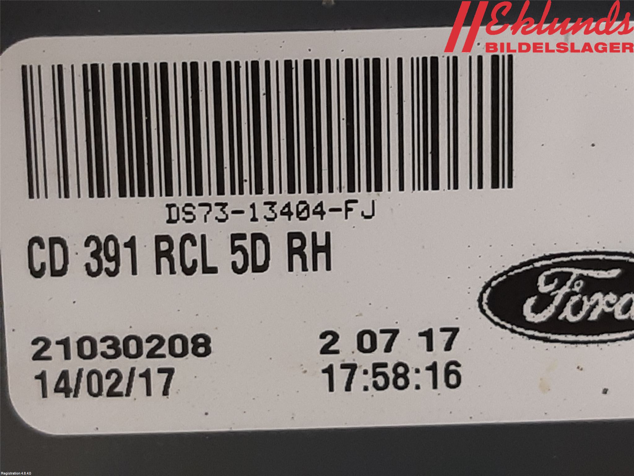 Ford MONDEO 15-22 Bakljus Höger
