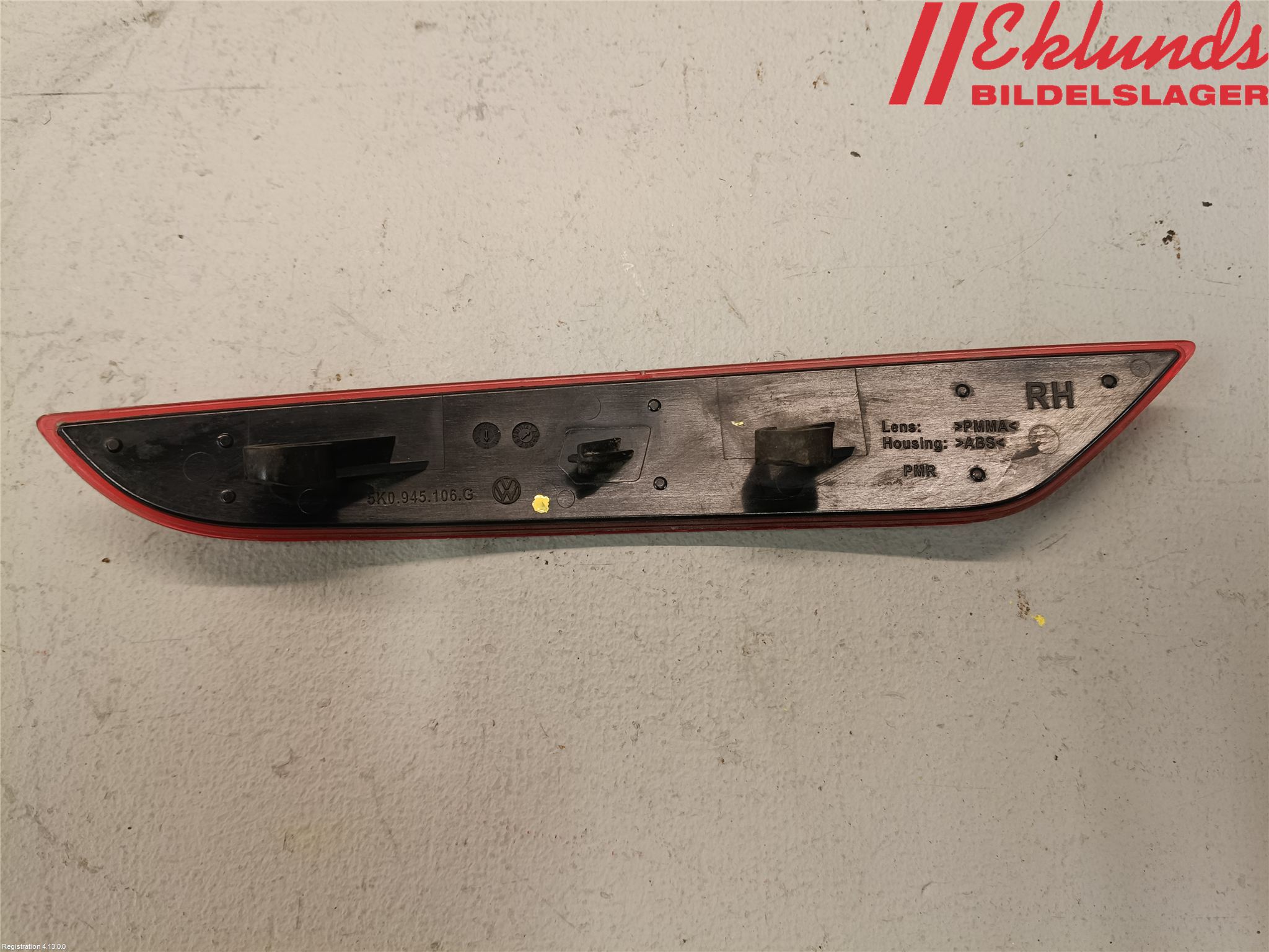Volkswagen VW GOLF VI 09-13 Dimljus/Reflex Bak