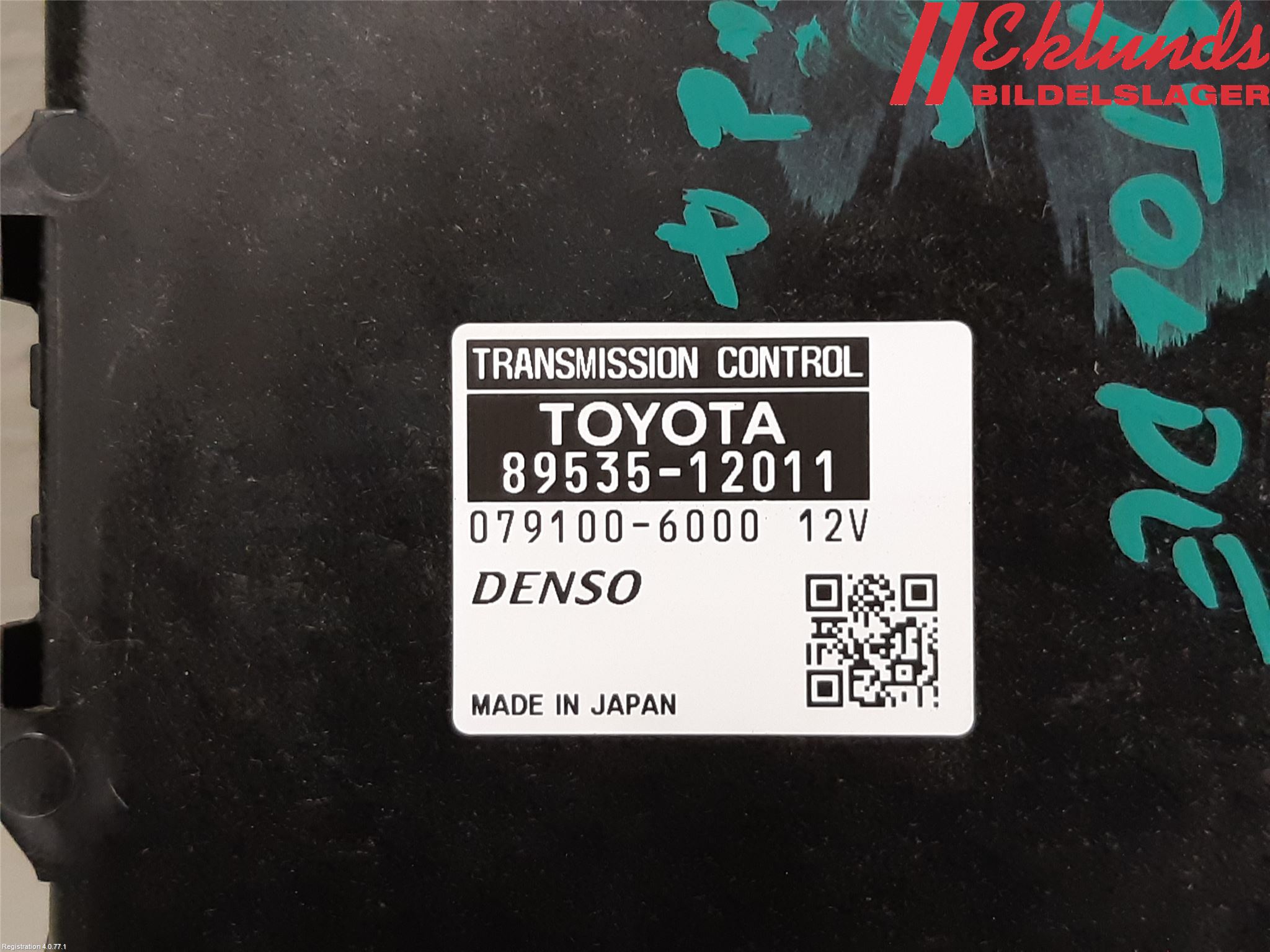 Toyota AURIS 13-19 Styrenhet Växellåda