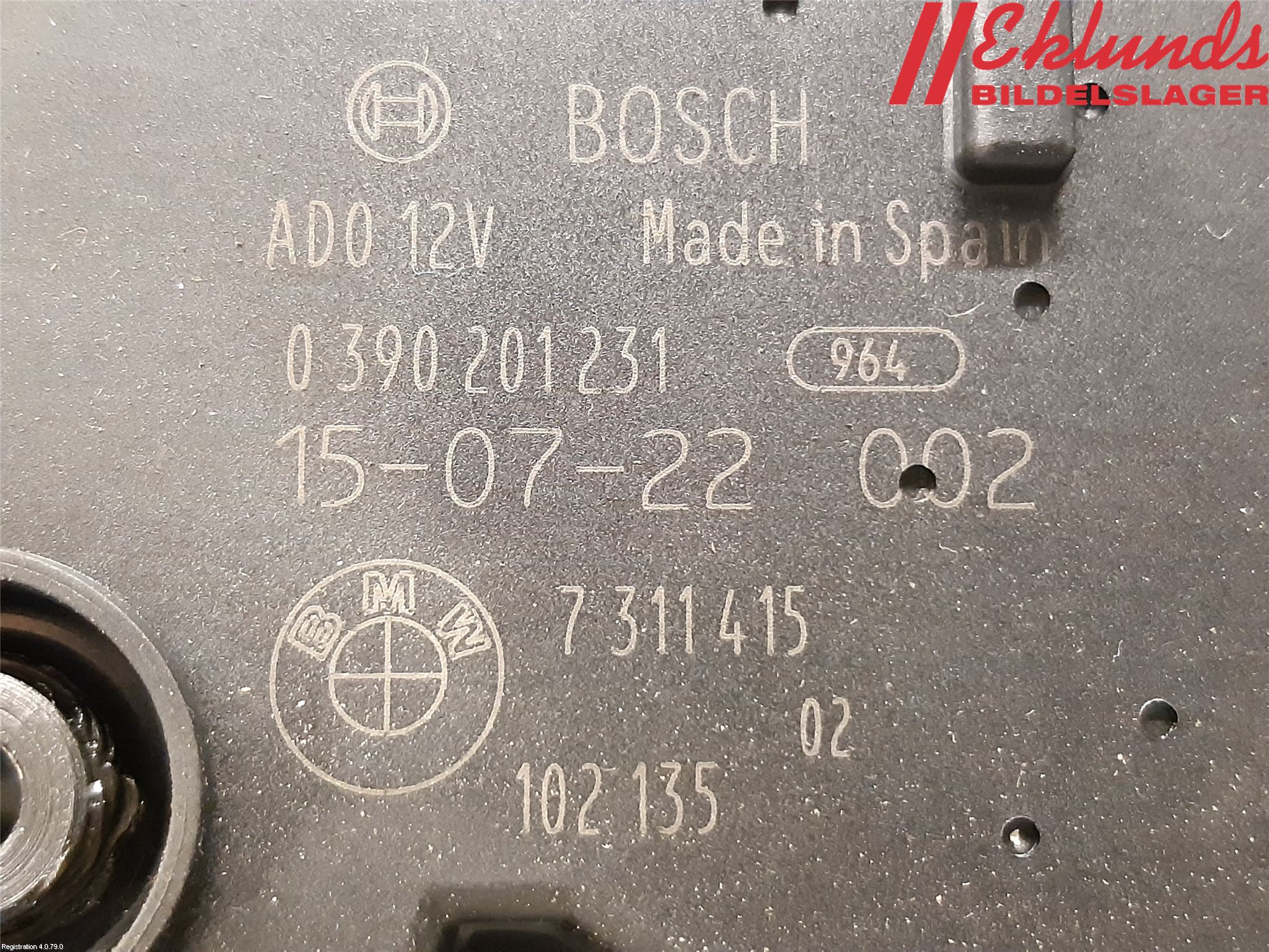 BMW 5 F10/F11/F18 09-17 Torkarmotor Baklucka