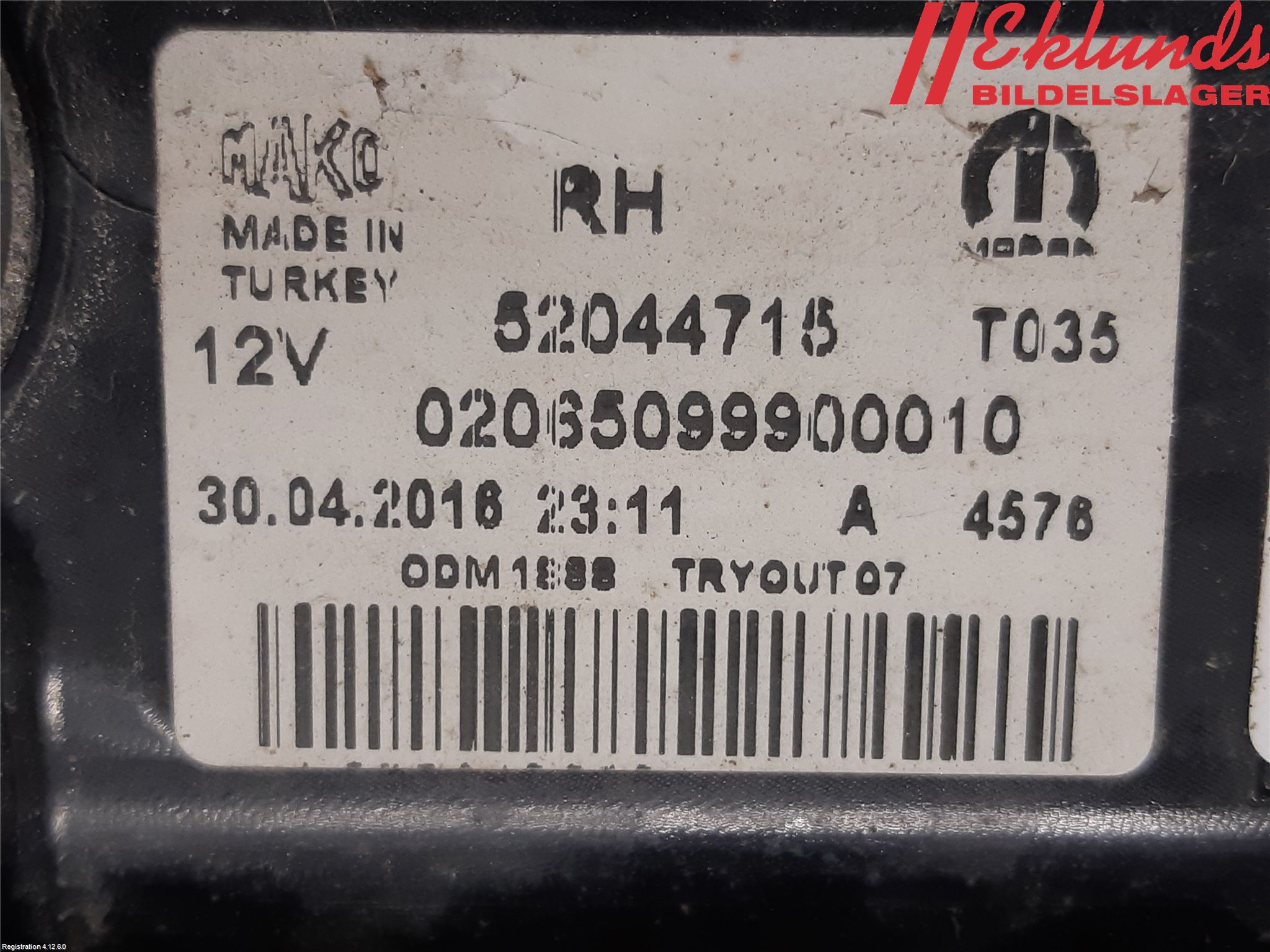 Fiat DOBLO CARGO Bakljus Höger