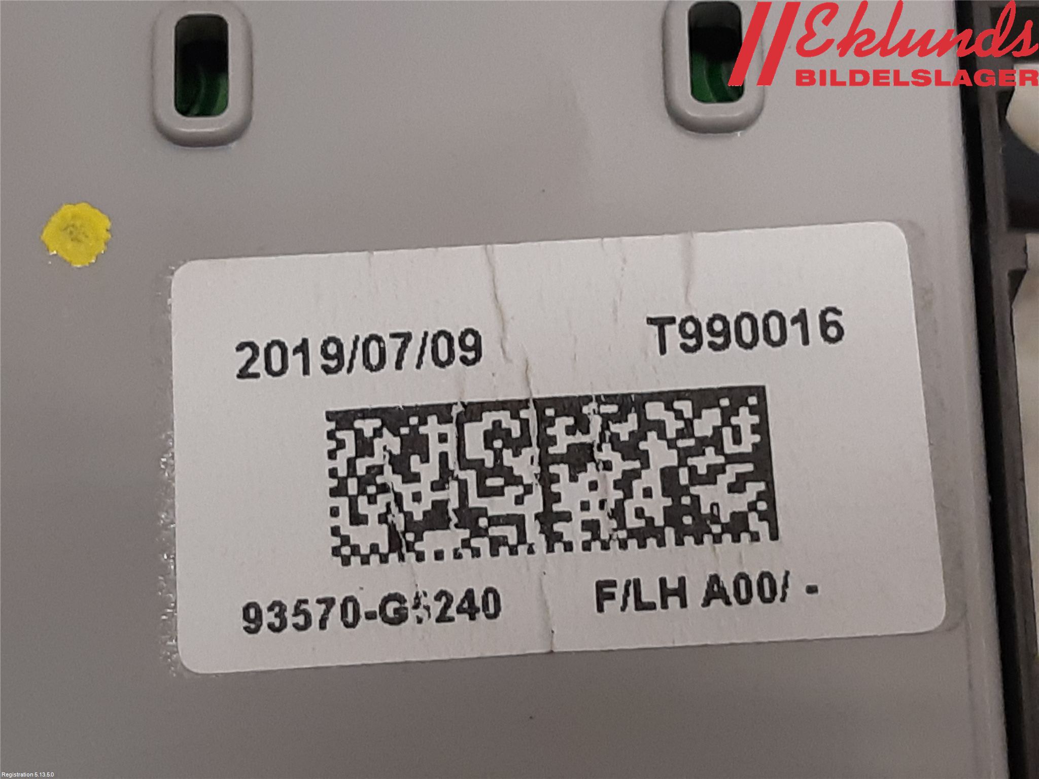 Kia NIRO (DE) 17-22 Strömställare Elhiss