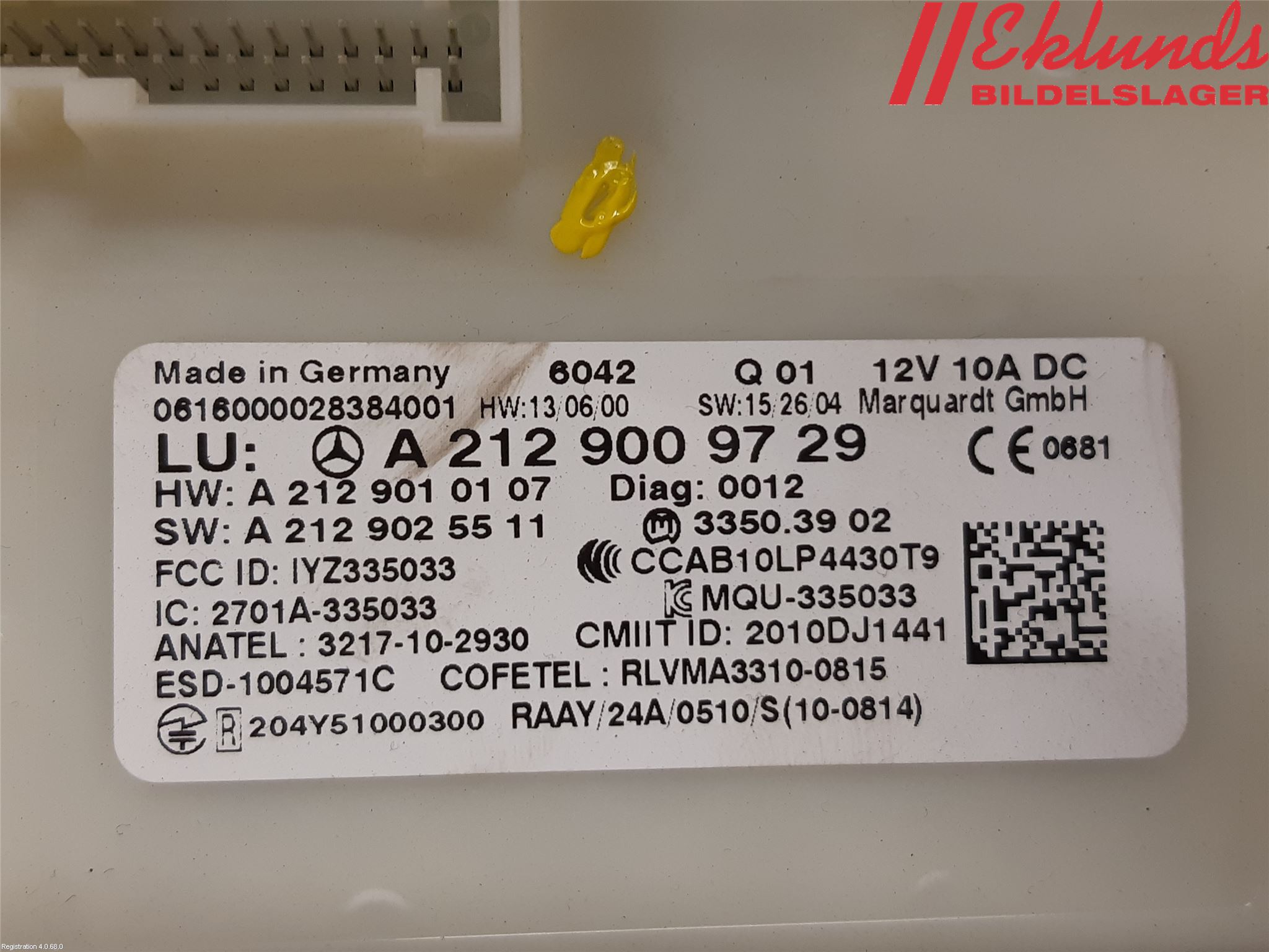 Mercedes-Benz MB GLA-KLASS (X156) 13-20 Styrenhet Nyckellöst System