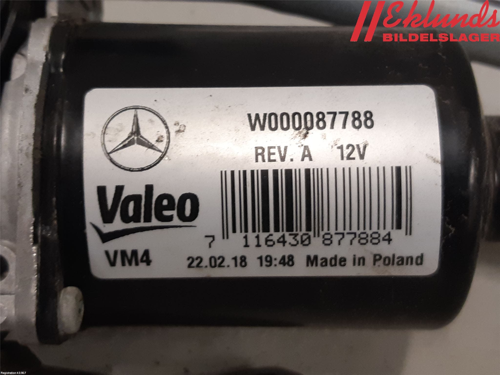 Mercedes-Benz MB SPRINTER (W907/W910) 19- Torkarmotor Vindruta