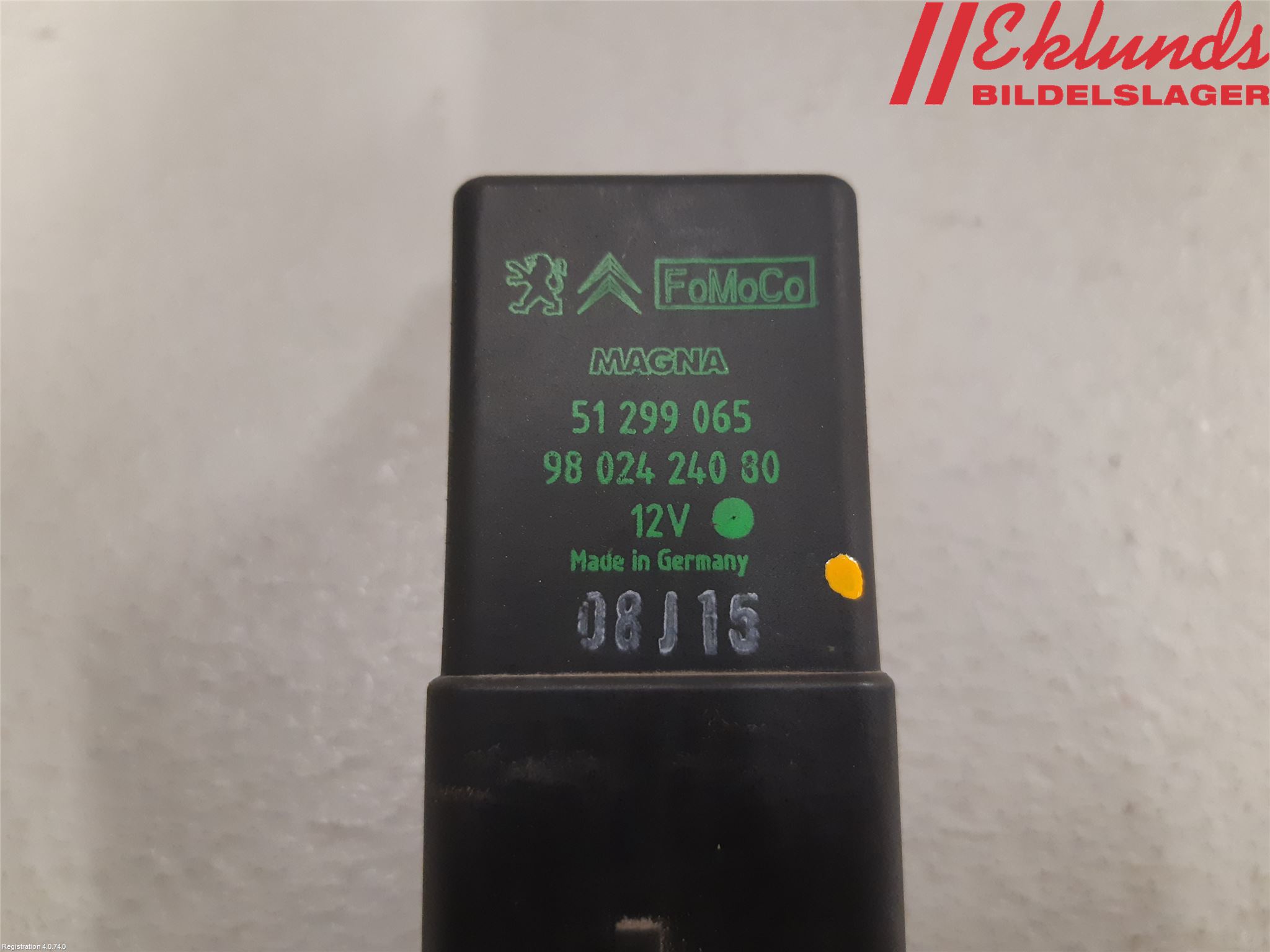 Citroen BERLINGO 08-18 Relä Glödning Diesel