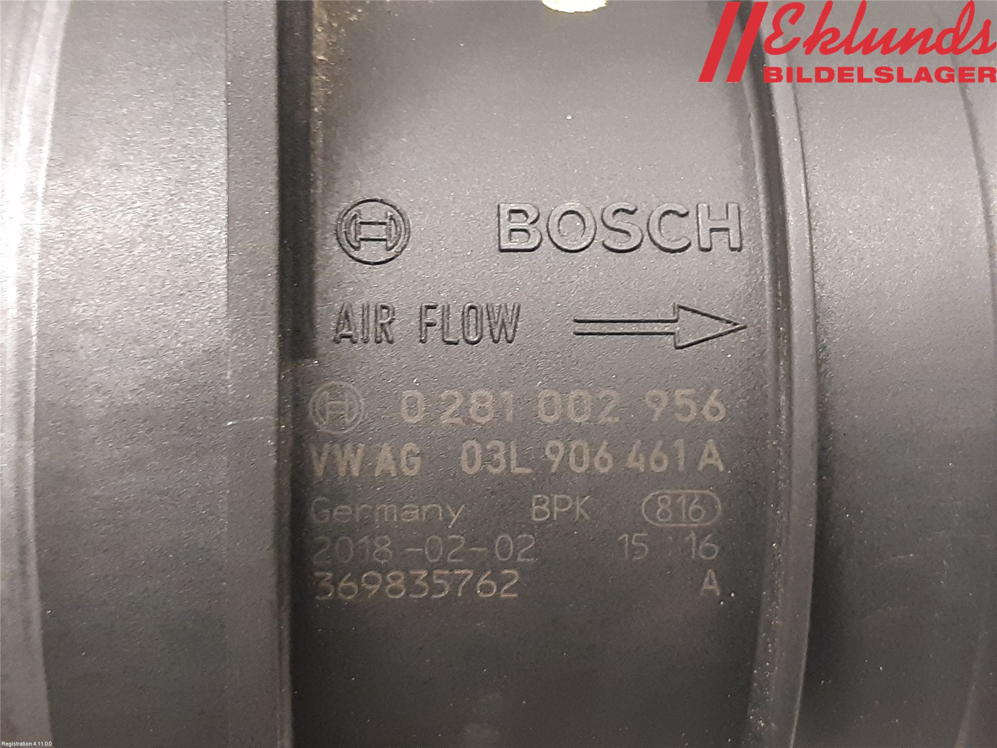 Volkswagen VW PASSAT 15-19 Injluftmassamätare