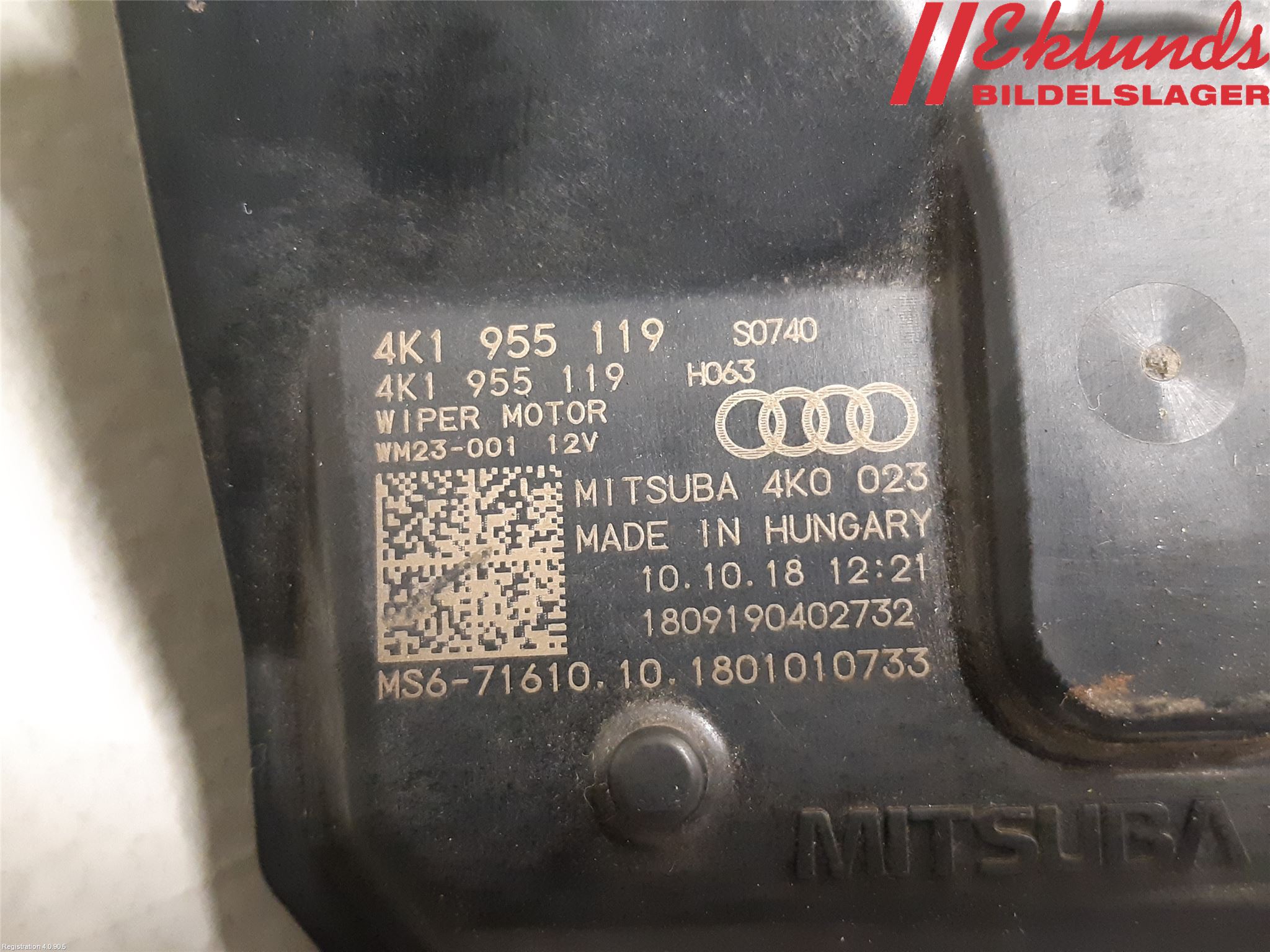 Audi A6 F2/C8 19- Torkarmotor Vindruta