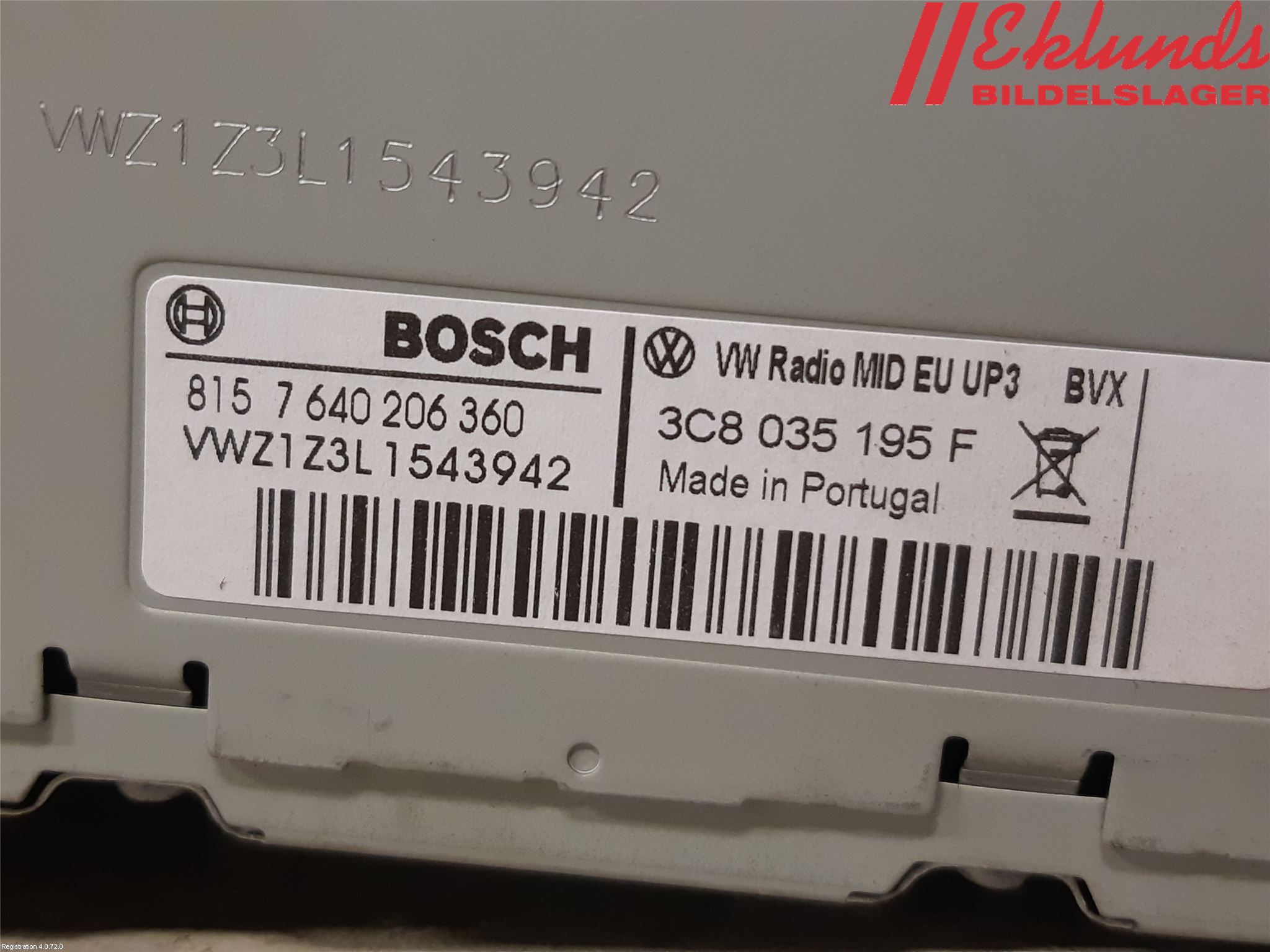 Volkswagen VW TIGUAN 07-16 Cd Radio - Multimediapanel