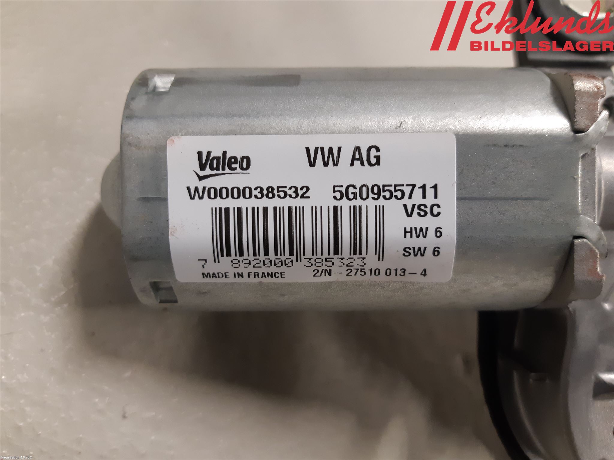 Volkswagen VW GOLF / E-GOLF VII 13-20 Torkarmotor Baklucka
