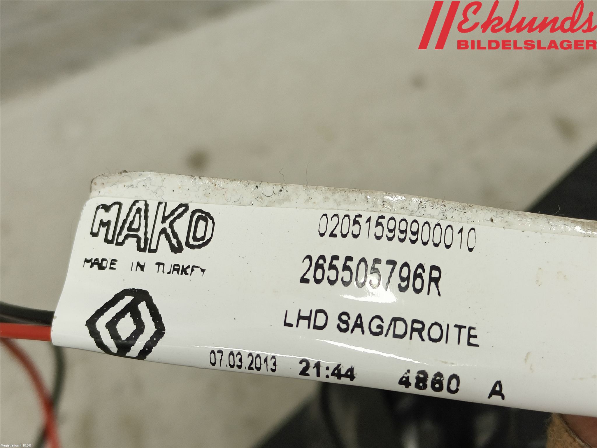 Renault CLIO IV 12-16 Bakljus Lucka Hö