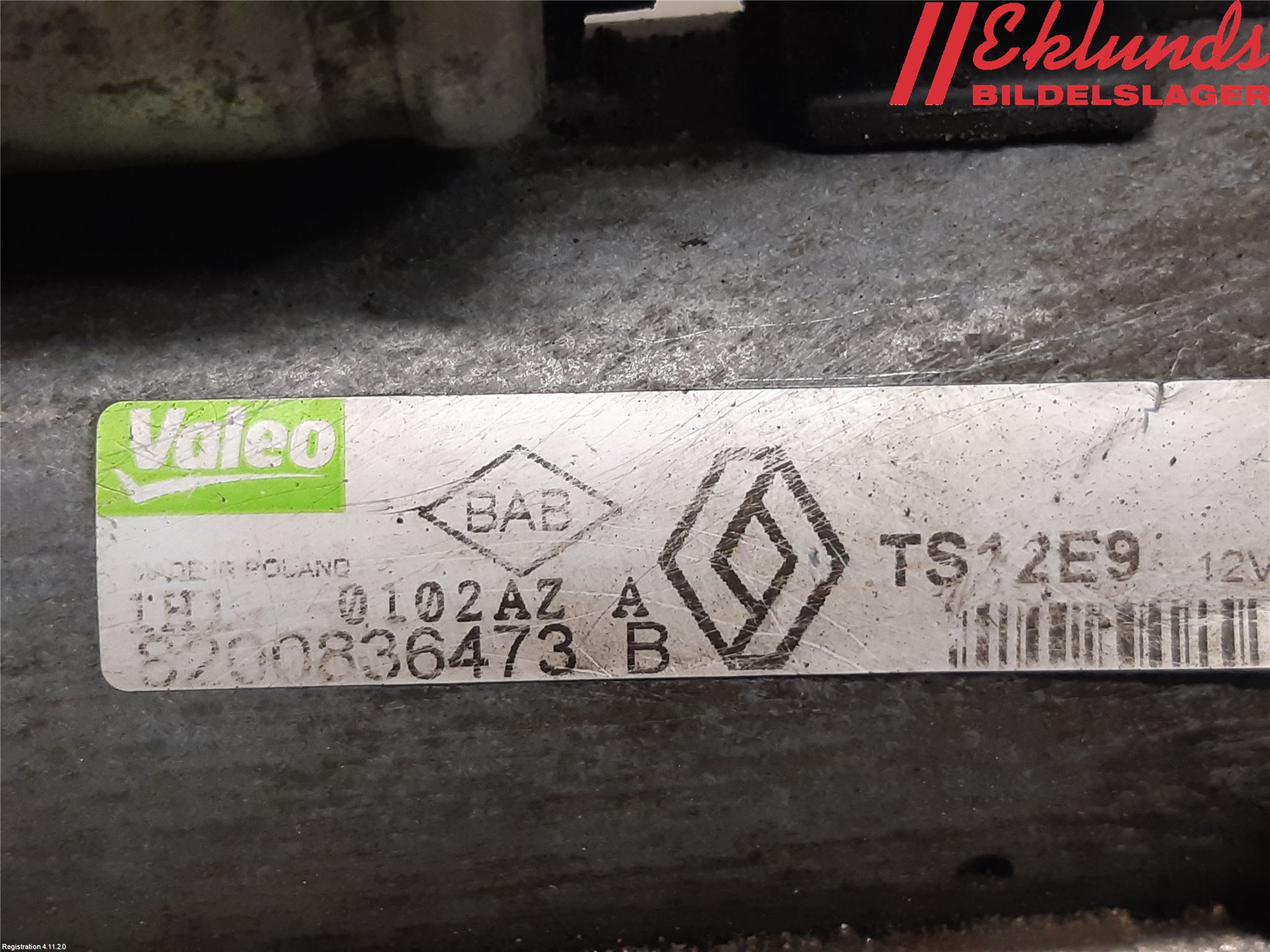 Renault MEGANE III 09-15 Startmotor Diesel