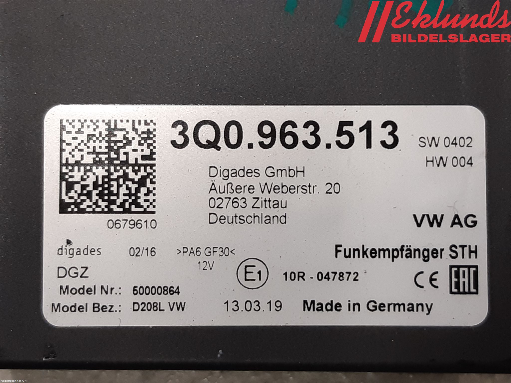 Volkswagen VW TIGUAN 16-24 Styrenhet Bensin-Dieselvärmare