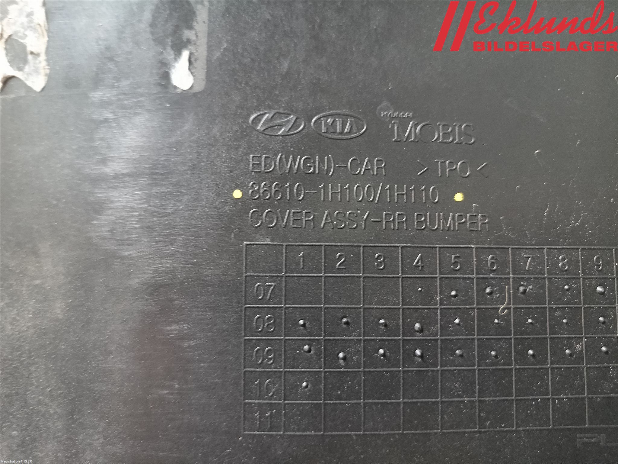 Kia CEED 06-12 Stötfångarbeklädnad Bak