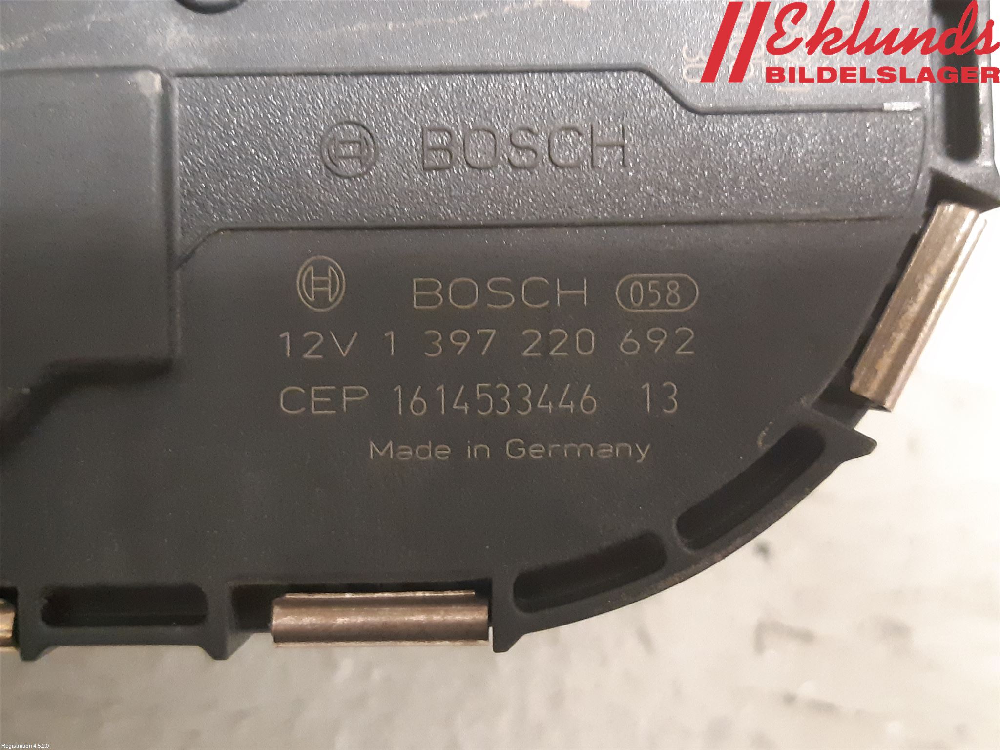 Audi A4/S4 B9 16-19 Torkarmotor Vindruta