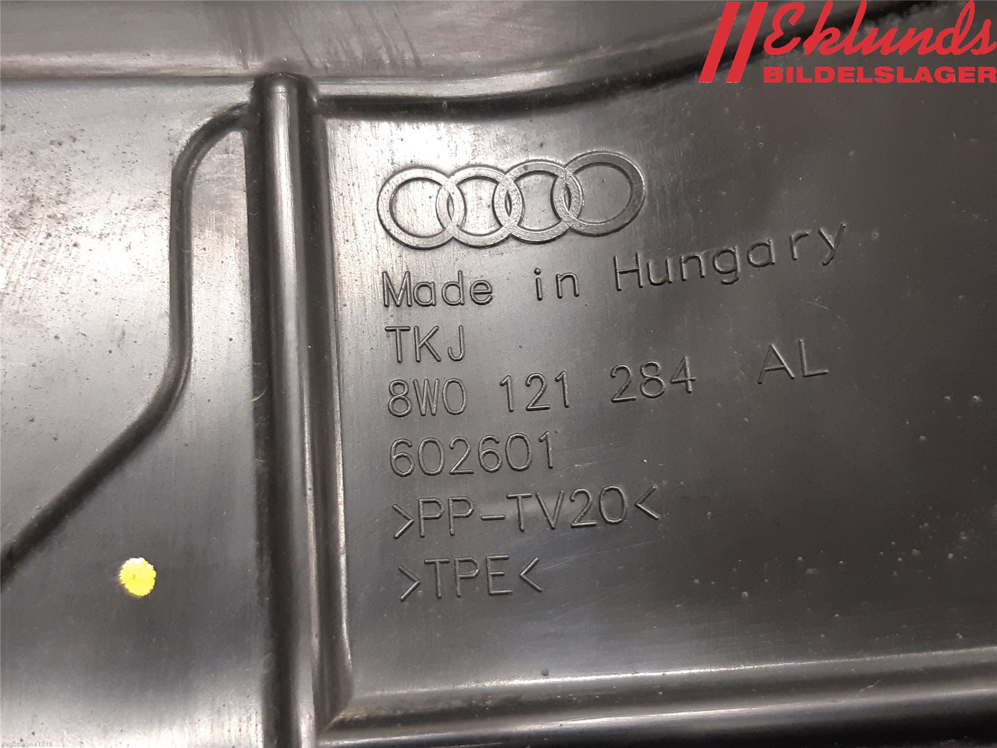 Audi A4/S4 B9 16-19 Deflektor Plåt-Plast Kylning
