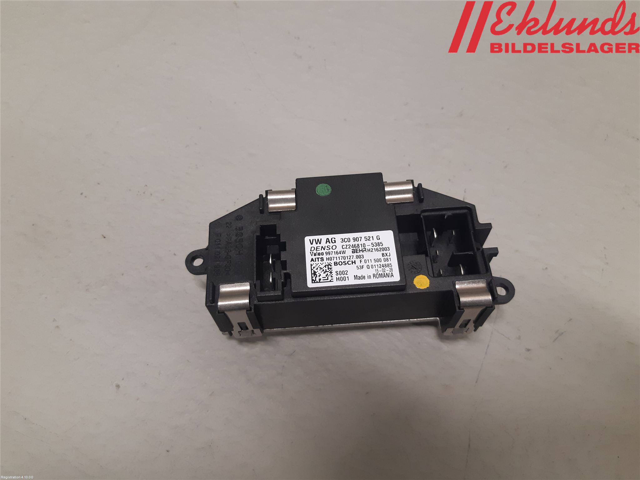 Volkswagen VW TOURAN 10-15 Värmefläktsmotstånd