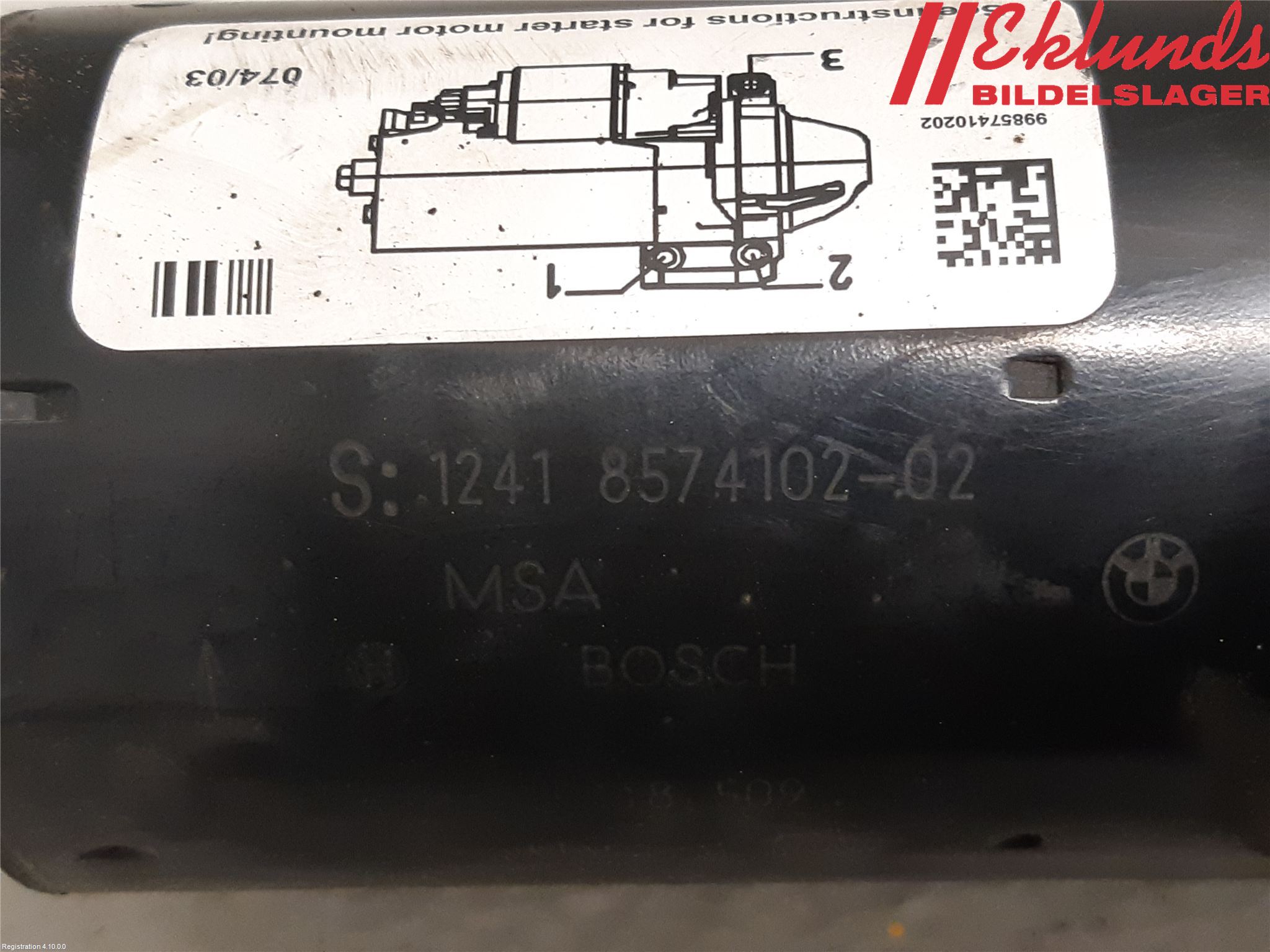 BMW X4 F26 14-18 Startmotor Diesel