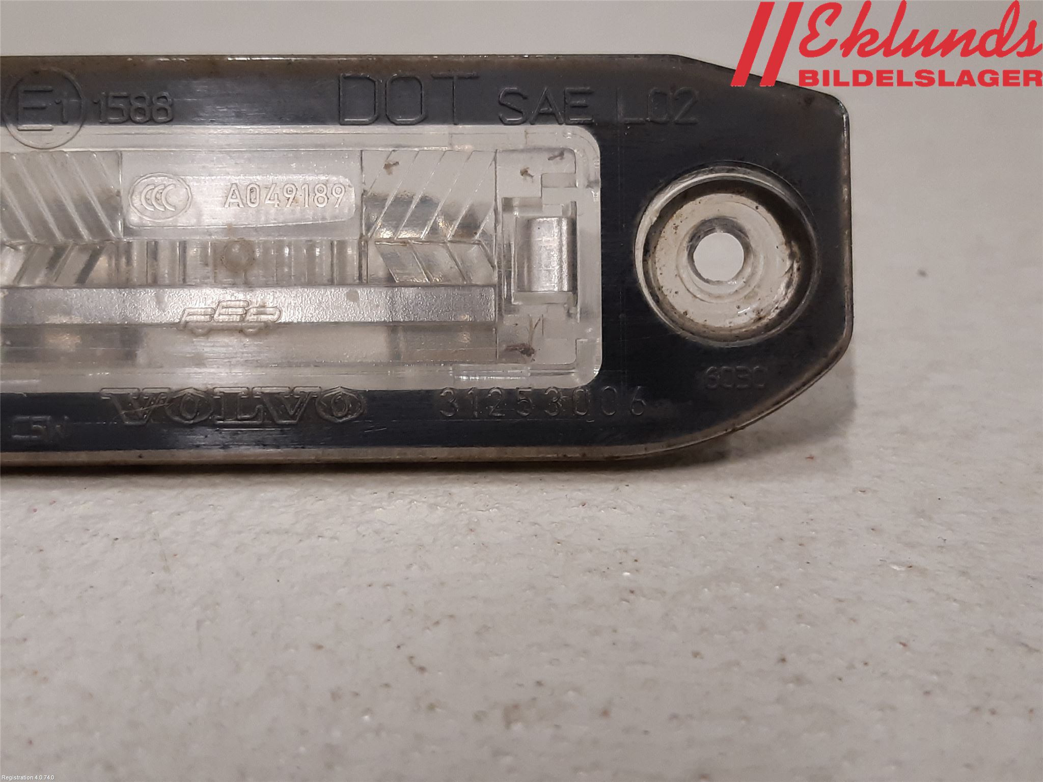 Volvo V60 11-13 Skylt Belysning