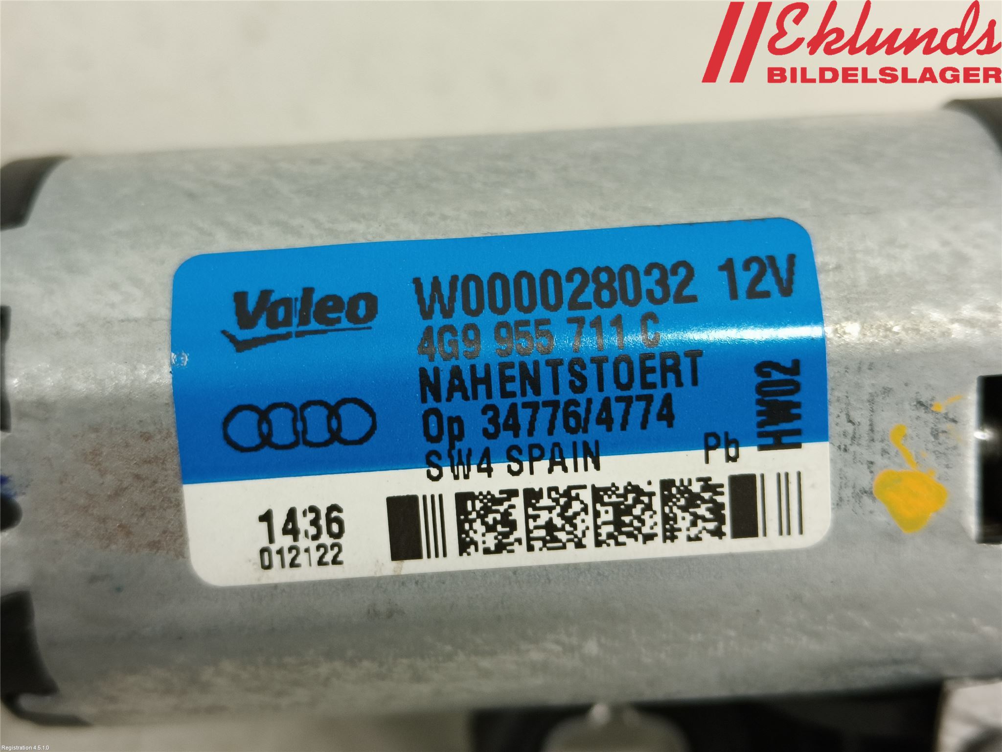 Audi A6/S6 4G 11-18 Torkarmotor Baklucka