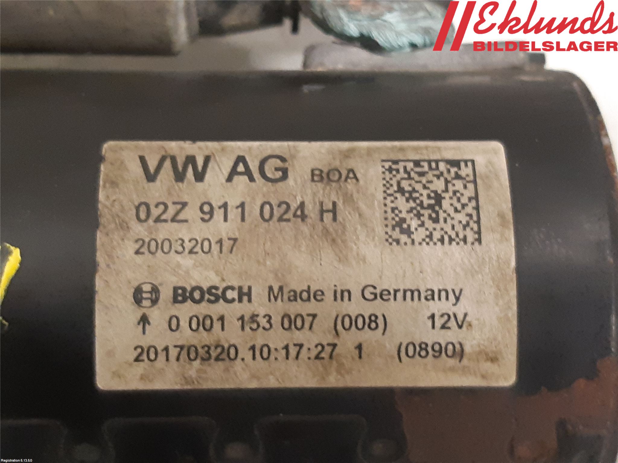 Volkswagen VW TRANSP/CARAVELLE (T6) 16-22 Startmotor Diesel