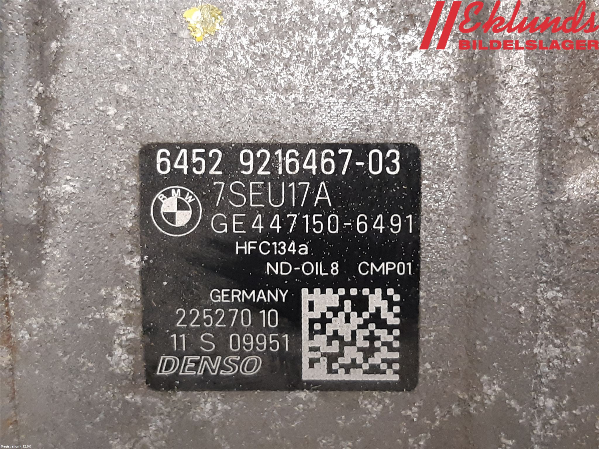 BMW X4 F26 14-18 Ac Kompressor