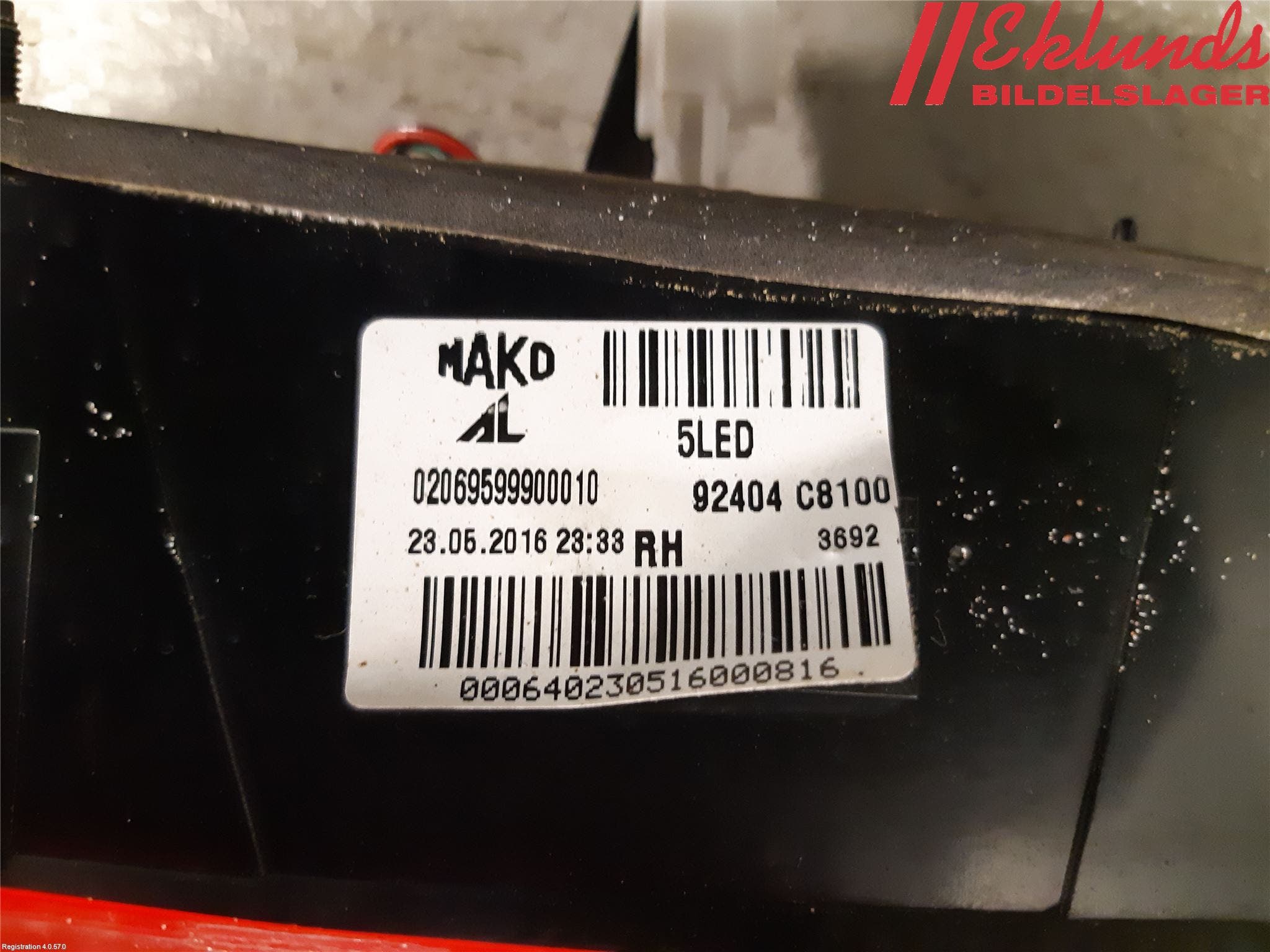 Hyundai i20 GB 15-20 Bakljus Lucka Hö