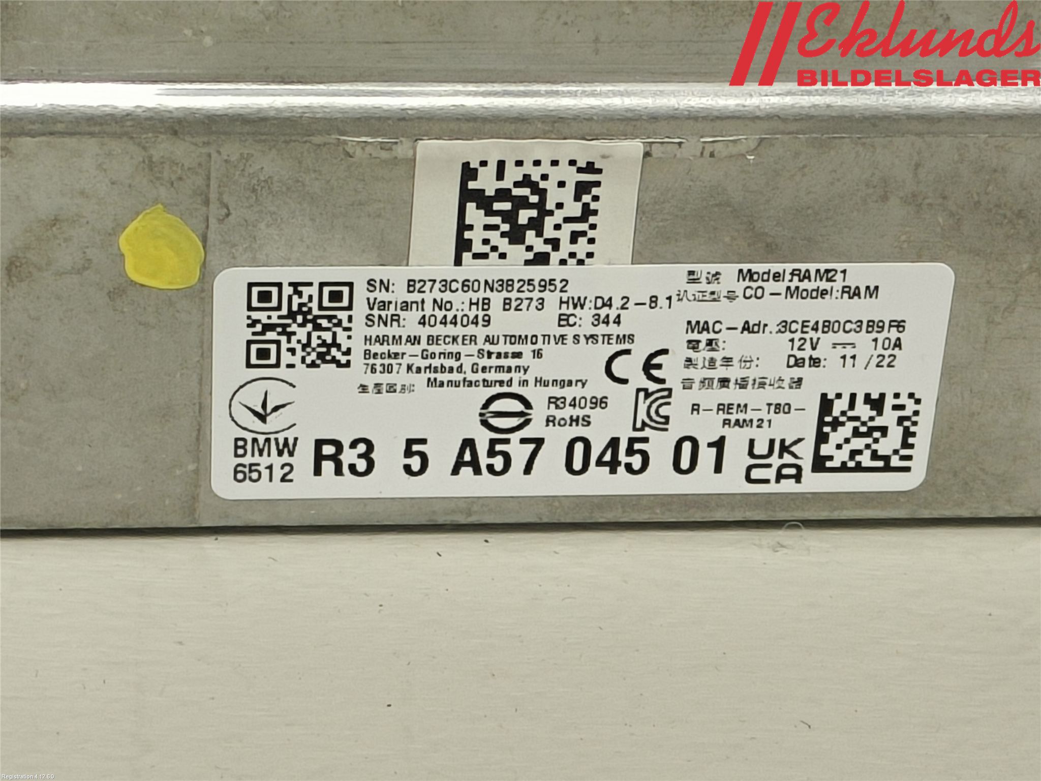 BMW 5 G30/G31/F90 17-23 Radio-Stereo Förstärkare