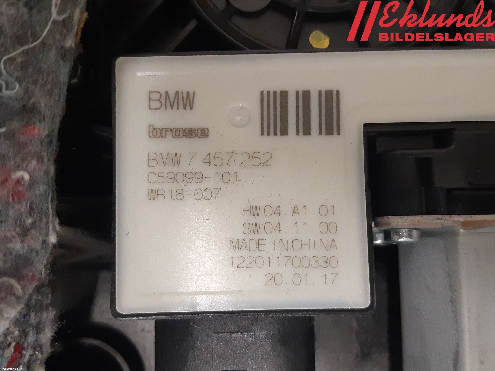 BMW X3 G01 18- Fönsterhiss El Kompl