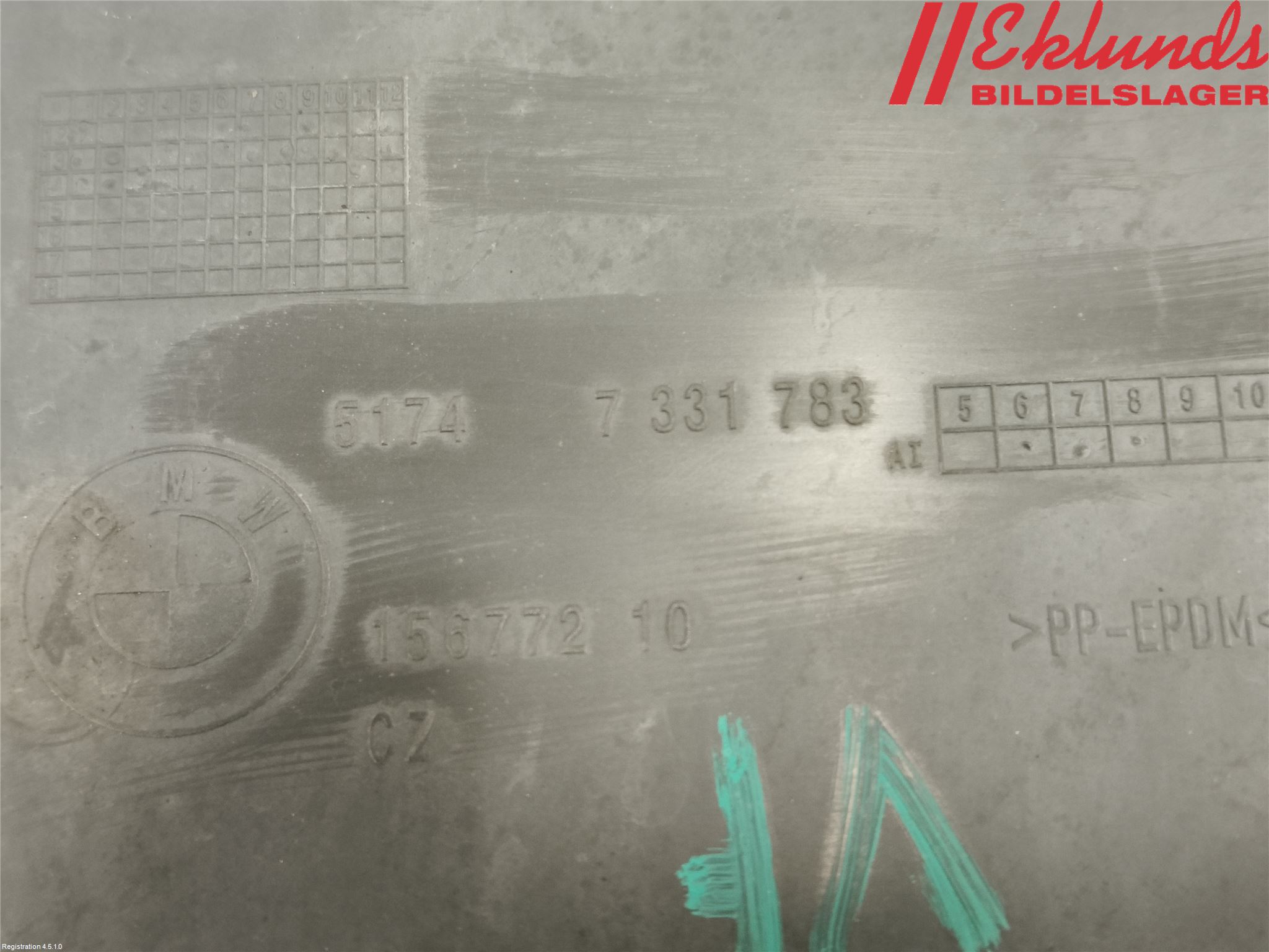 BMW 5 F10/F11/F18 09-17 Deflektor Plåt-Plast Kylning